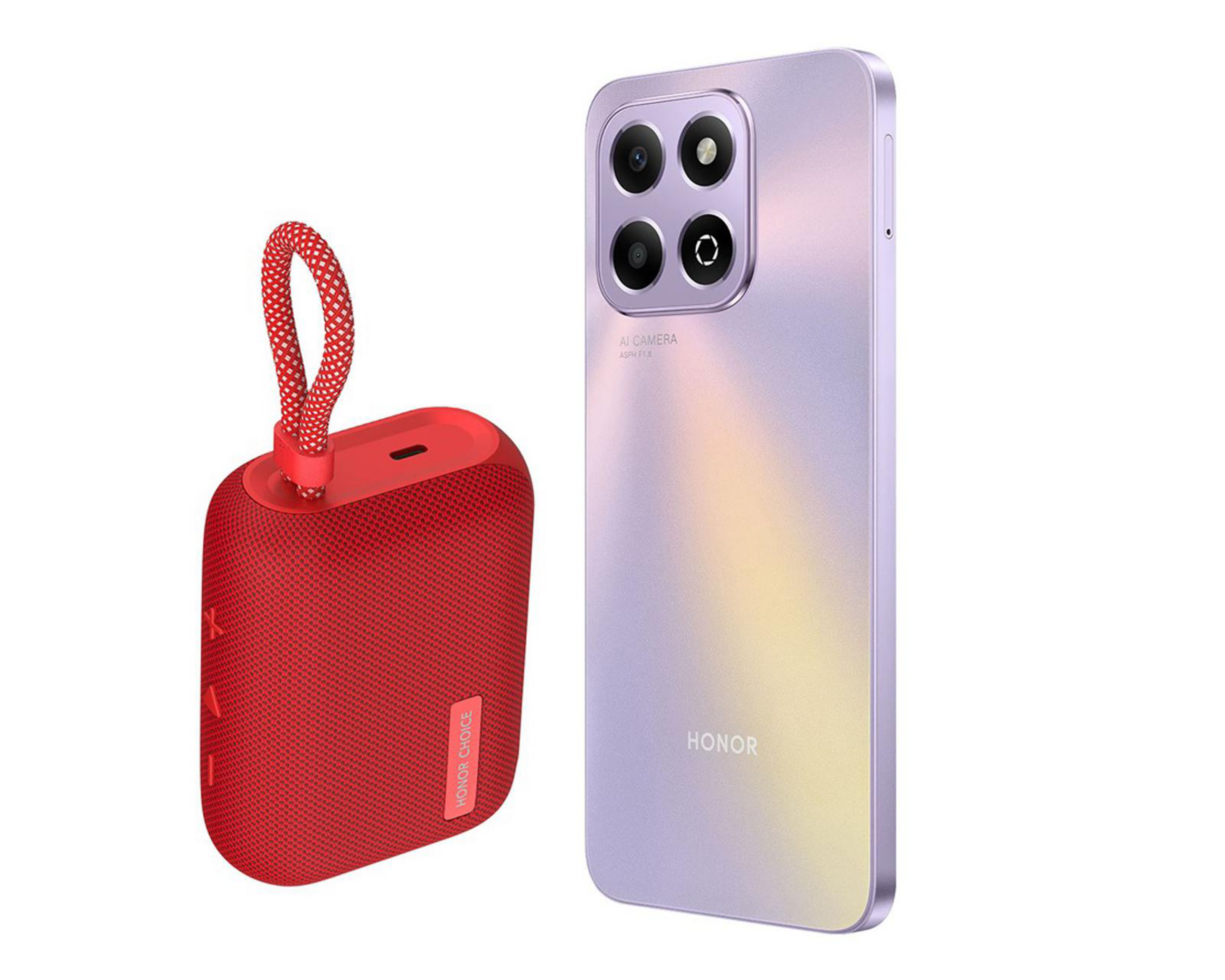 Foto 4 pulgar | Movistar Honor X6B 256 GB Morado + Bocina