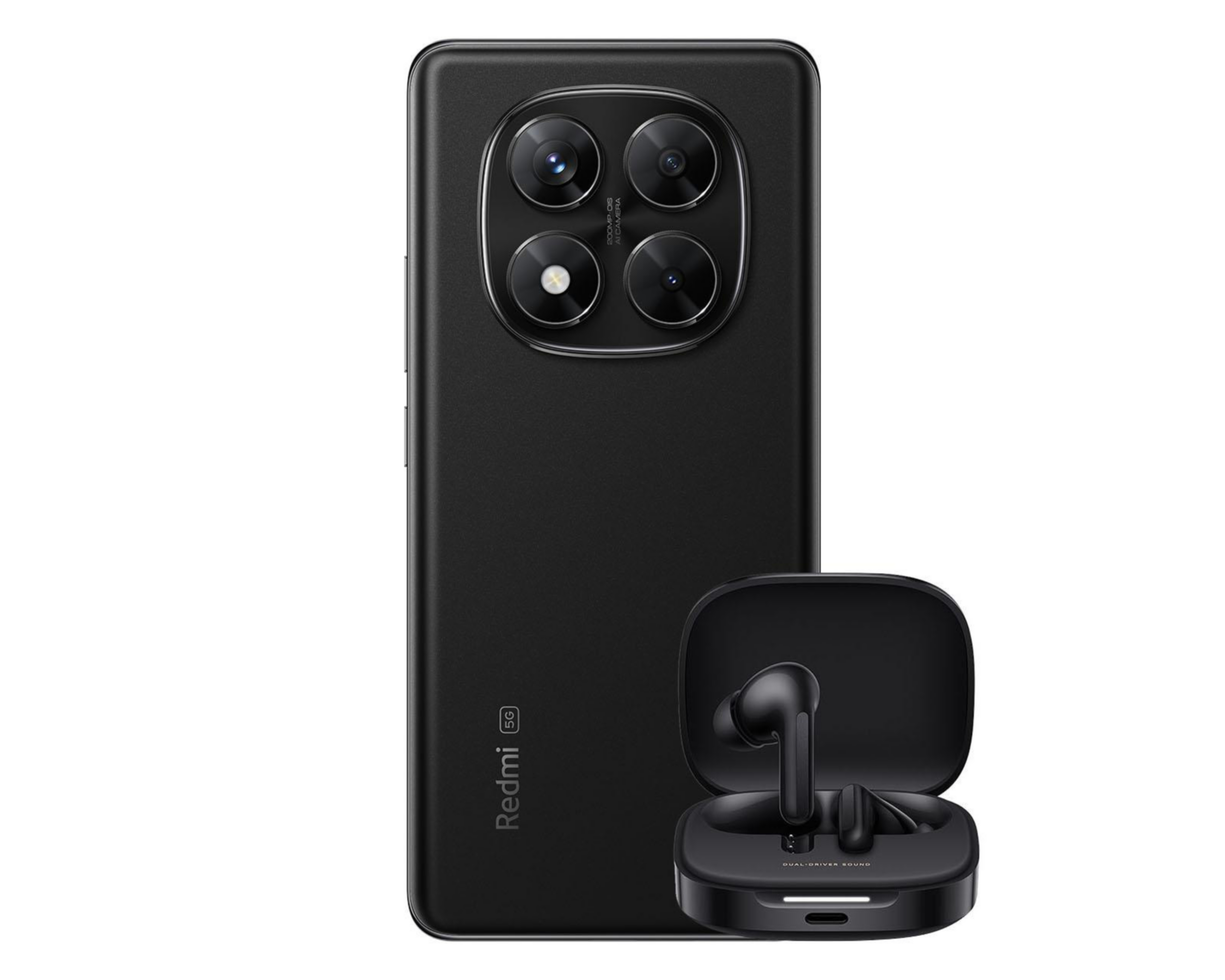 Foto 2 pulgar | Telcel Xiaomi Redmi Note 14 Pro 5G 256 GB Negro + Audífonos