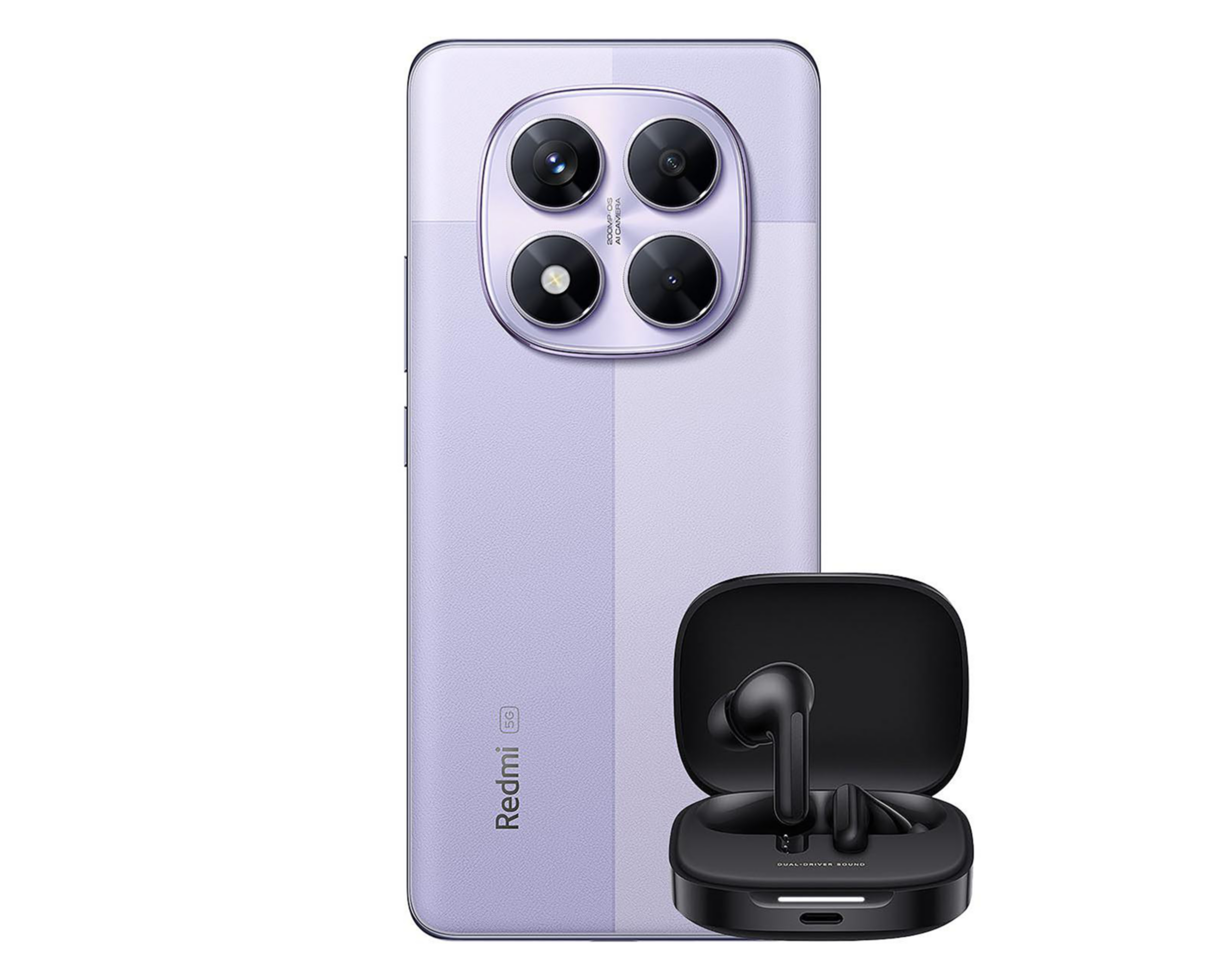 Foto 2 pulgar | Movistar Xiaomi Redmi Note 14 Pro 5G 256 GB Morado + Redmi Buds 6 Active