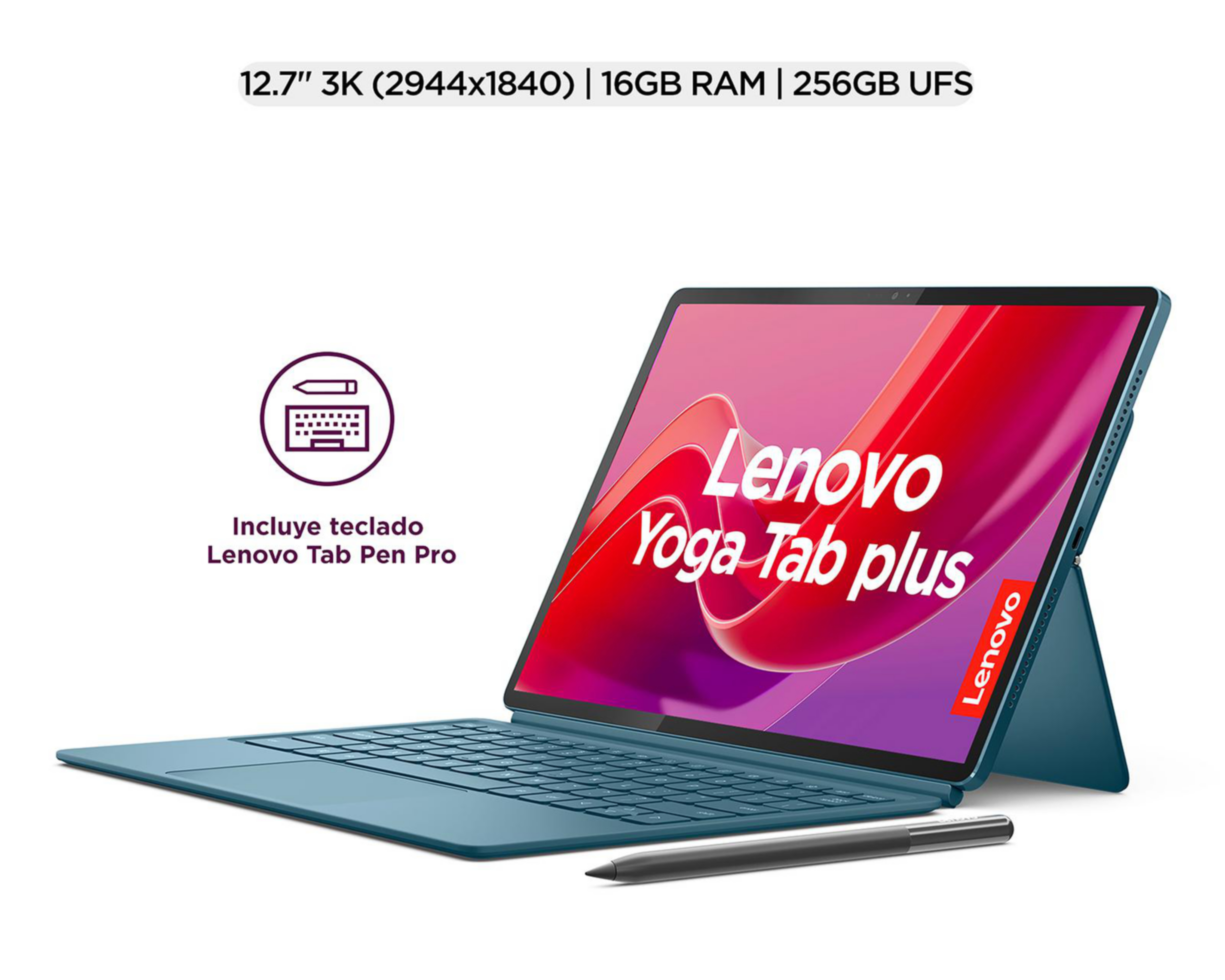 Foto 3 pulgar | Tablet Lenovo Yoga Tab Plus 12.7 Pulgadas 256 GB 16 GB RAM
