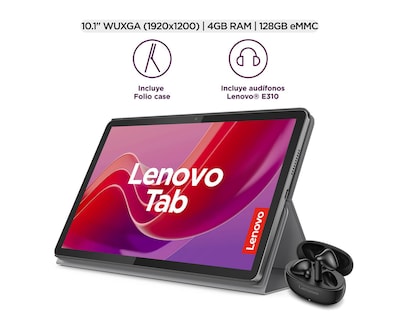 Foto 2 | Tablet Lenovo ZAEH0131MX 10.1 Pulgadas 128 GB 4 GB con Audífonos y Protector