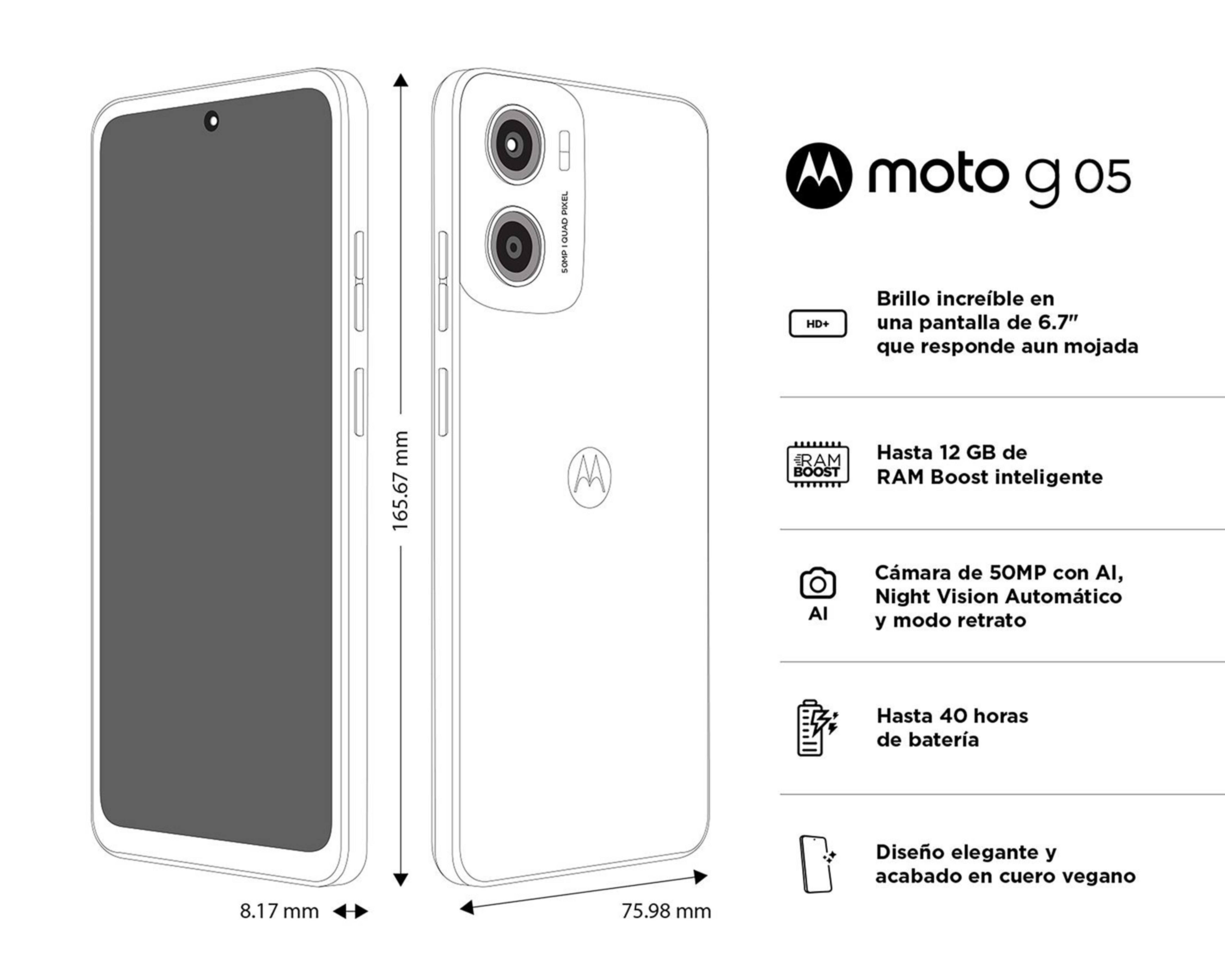 Foto 8 pulgar | Telcel Motorola Moto G05 128 GB Verde