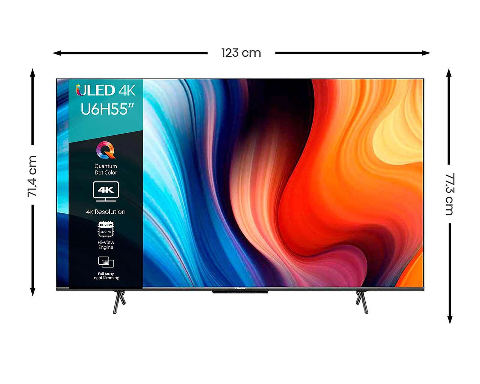Foto 7 pulgar | Pantalla ULED Hisense 55" Ultra HD 4K Smart TV 55U6H