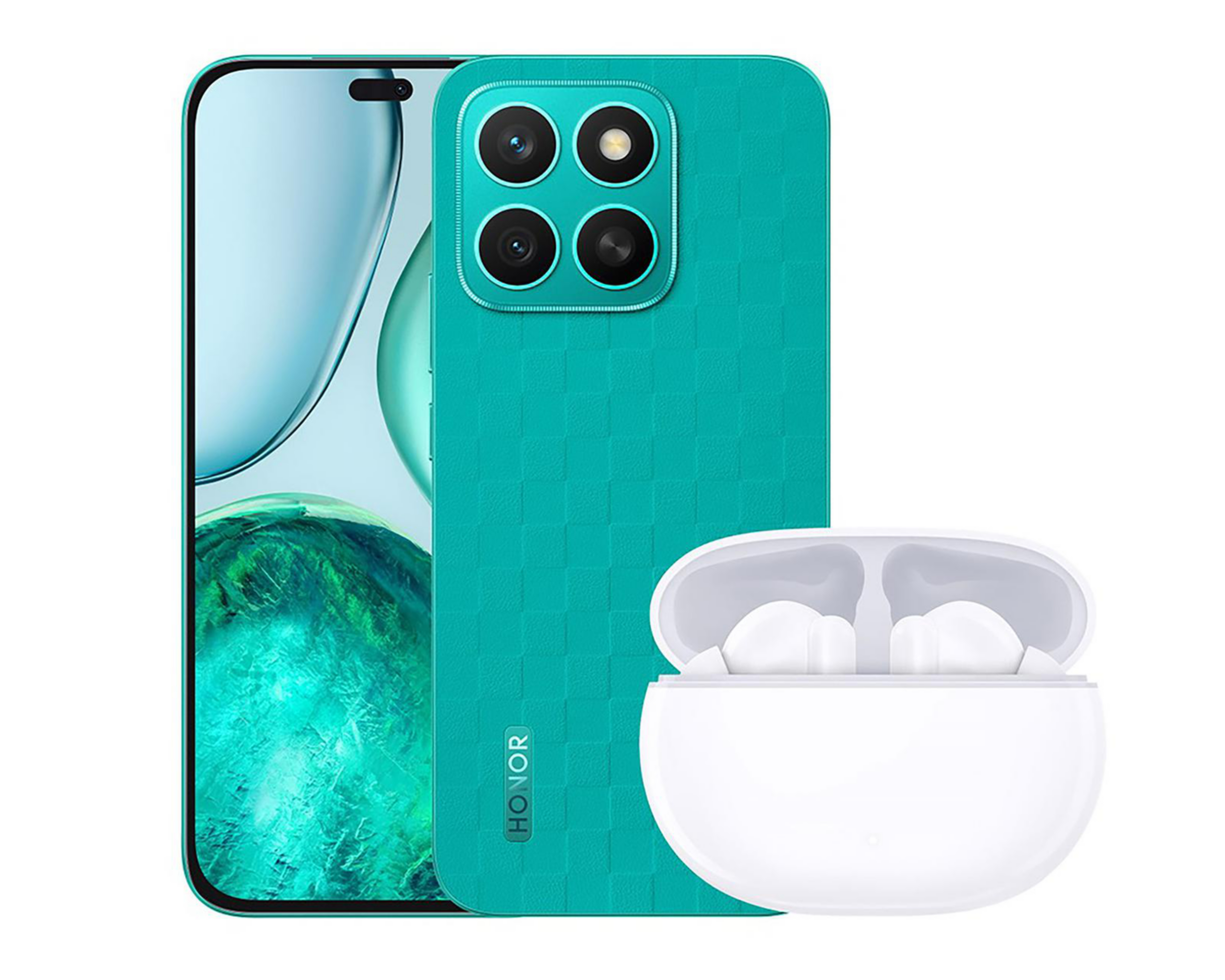 Foto 1 | Movistar Honor X8c 256 GB Verde con Choice Earbuds X7i