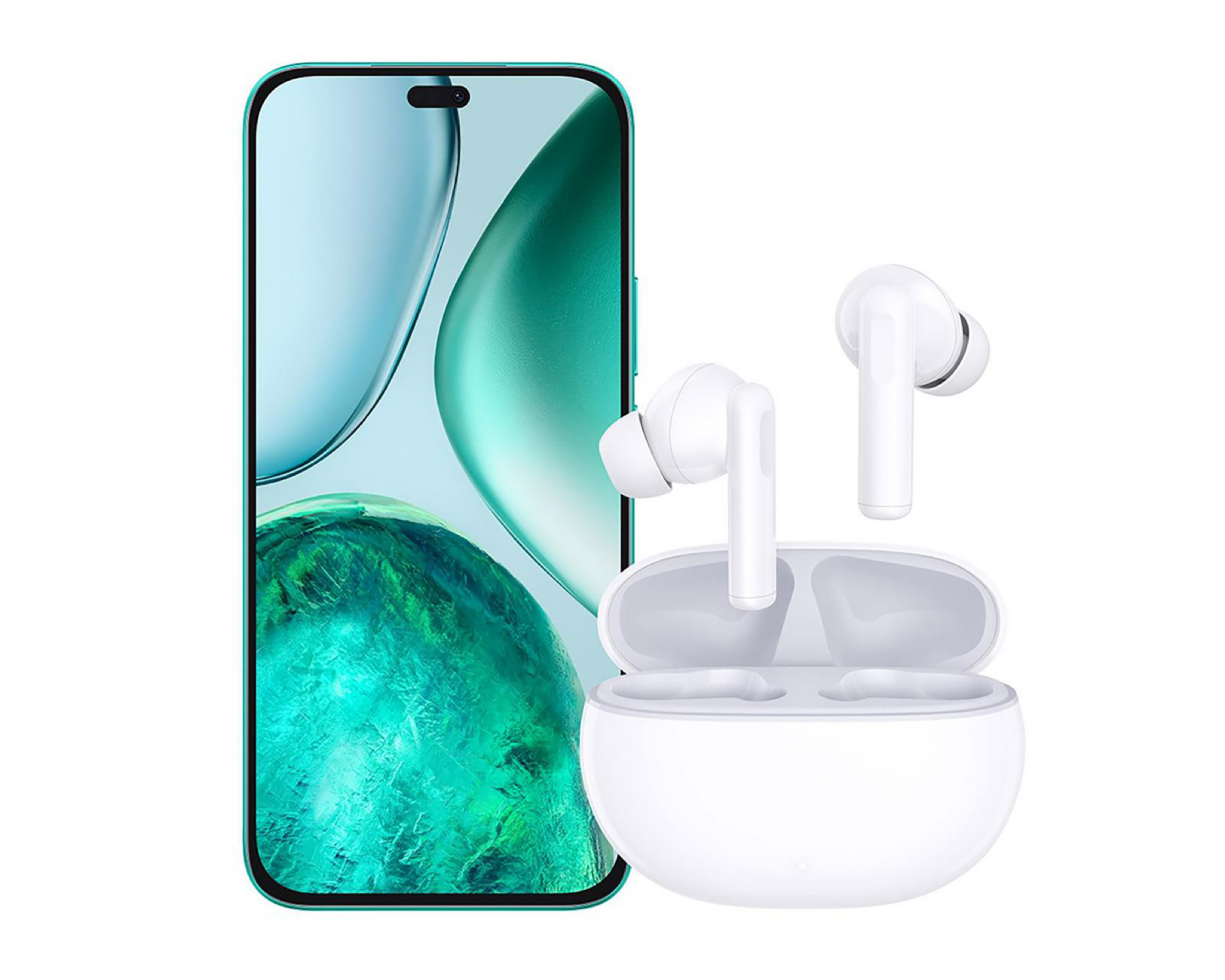 Foto 3 | Movistar Honor X8c 256 GB Verde con Choice Earbuds X7i