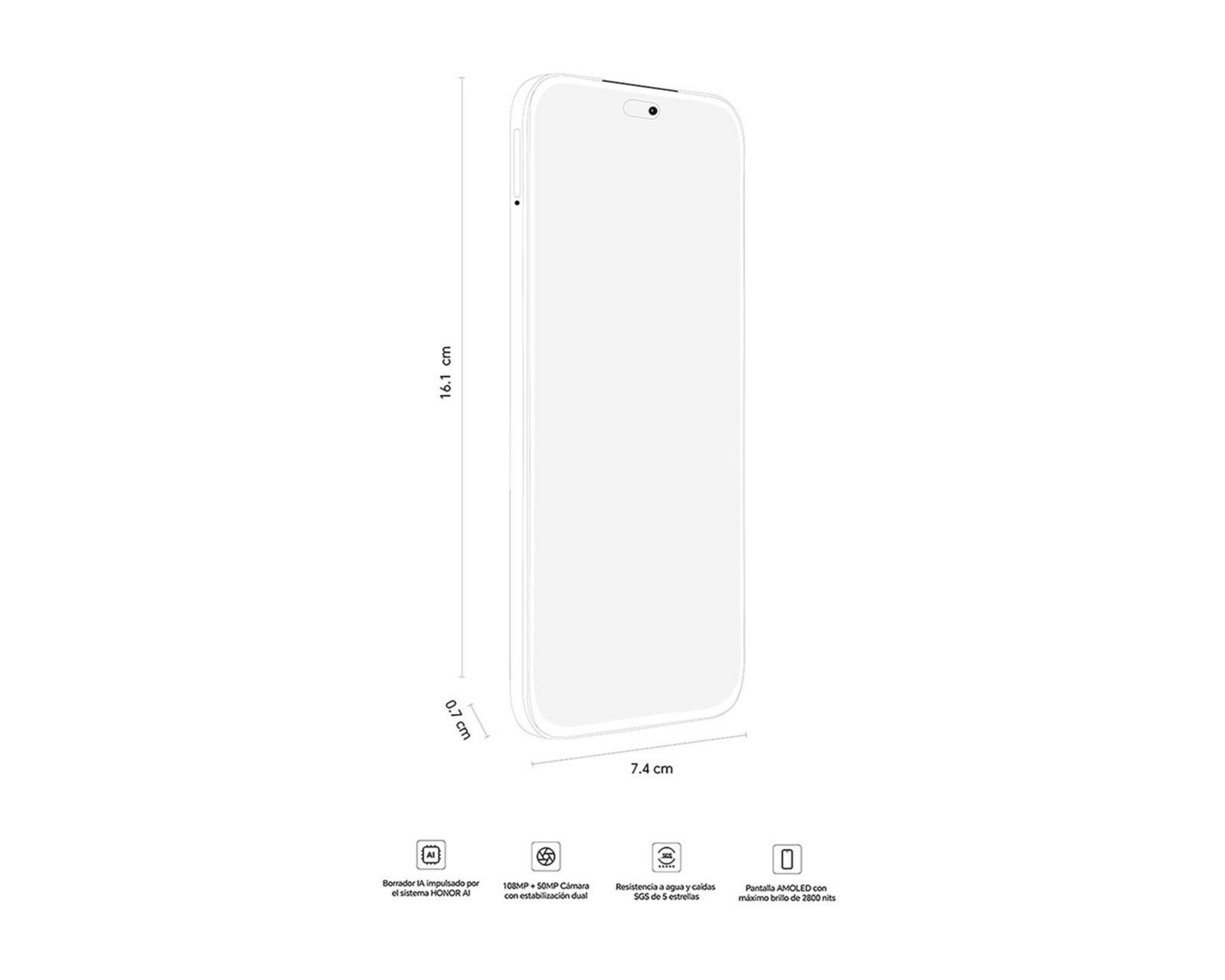 Foto 6 | Movistar Honor X8c 256 GB Verde con Choice Earbuds X7i