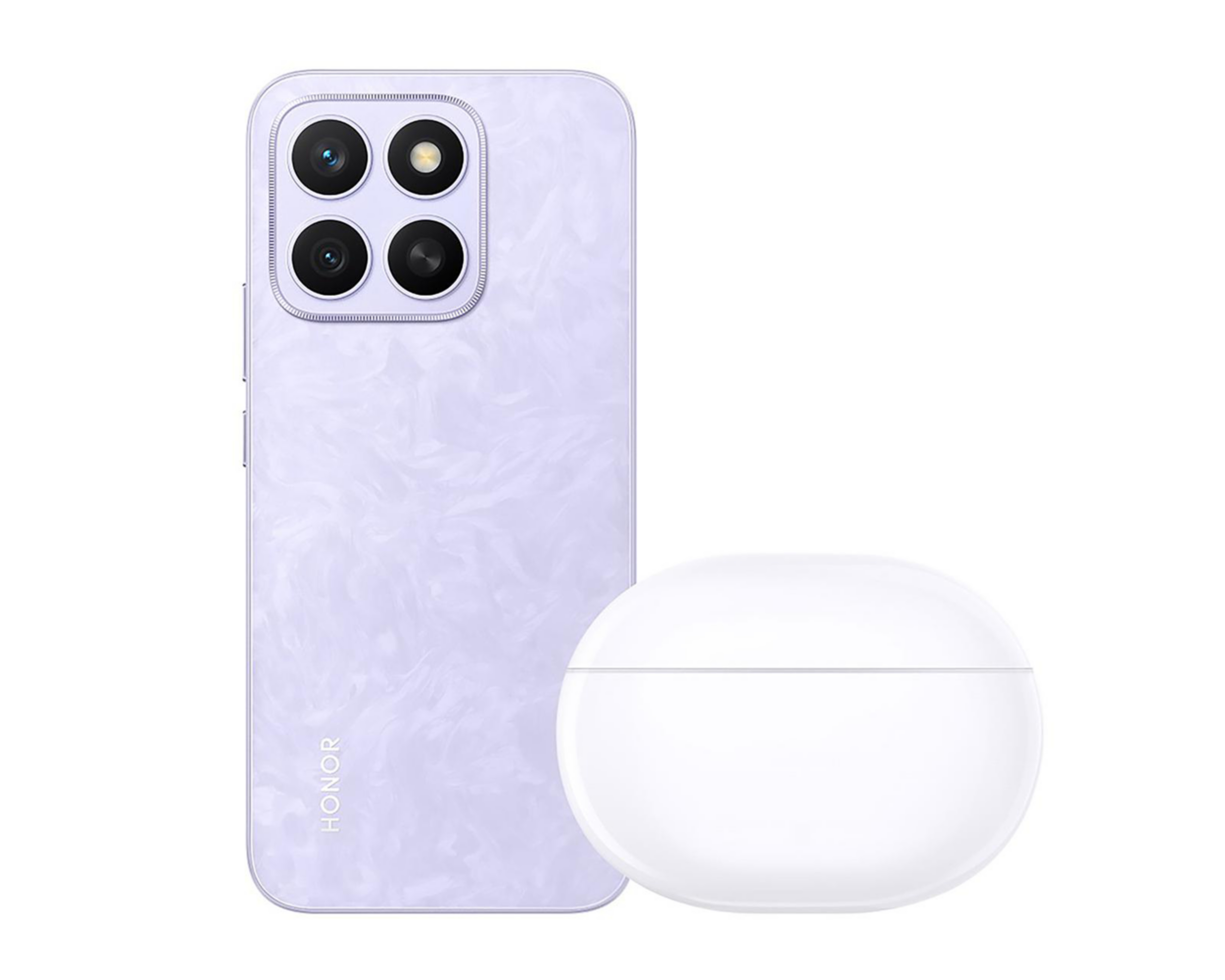 Foto 3 pulgar | Movistar Honor X8C 256 GB Morado + Honor Choice Earbuds X7i