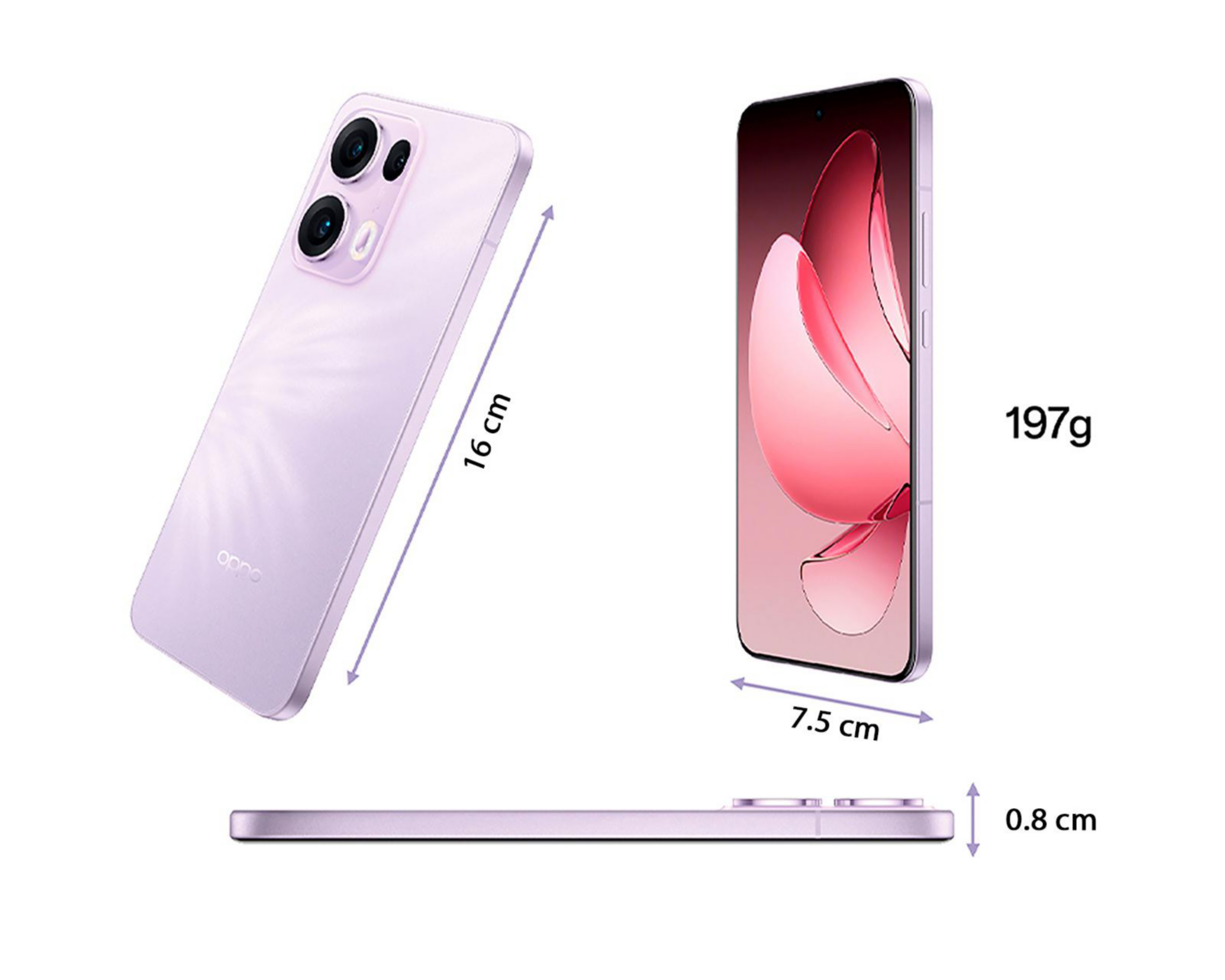 Foto 6 pulgar | Telcel OPPO Reno 13 F 5G 256 GB Morado