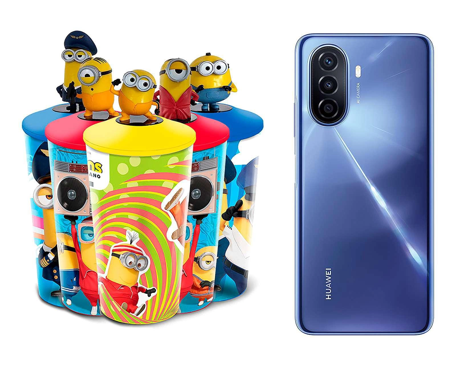 Telcel Huawei Nova Y70 128 GB Azul + Vaso Minions