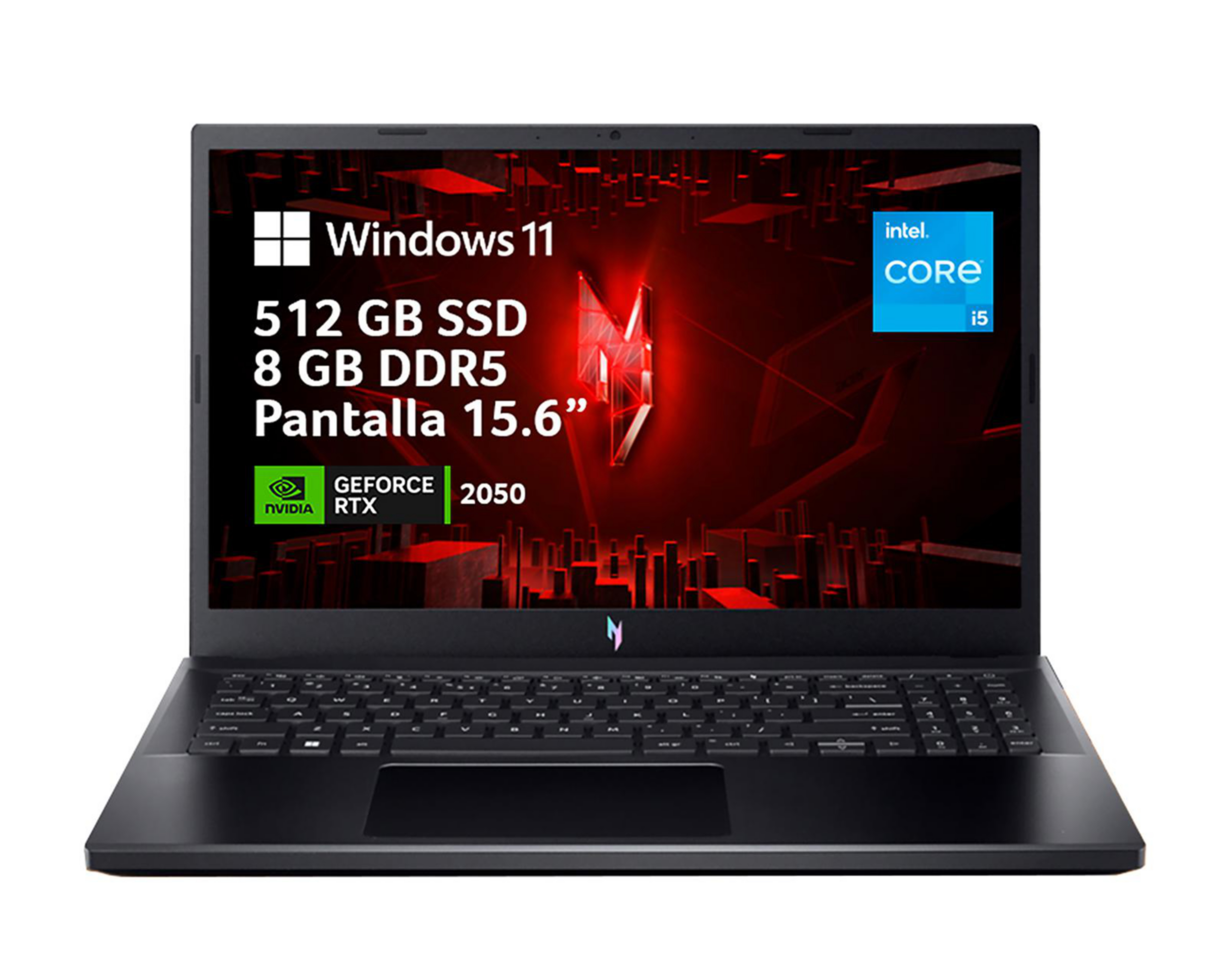Foto 2 | Laptop Gamer Acer Nitro V 15 15.6 Pulgadas Windows 11 Inter Core i5 Nvidia Geforce Rtx 2050 8 GB RAM 512 SSD Negra