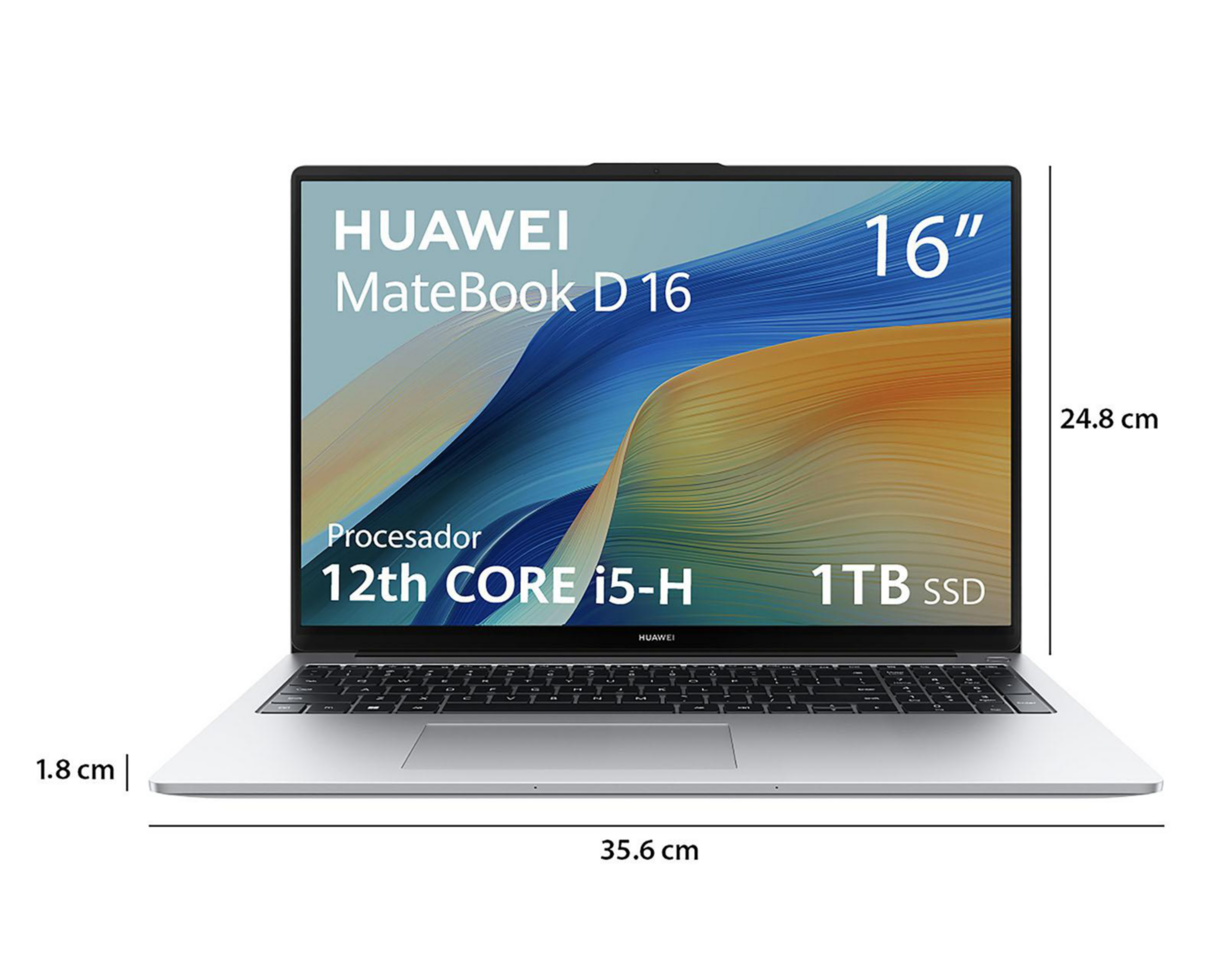 Foto 11 pulgar | Laptop Huawei MateBook D16 16 Pulgadas Windows 11 Intel Core i5 16 GB RAM 1 TB SSD Plateado