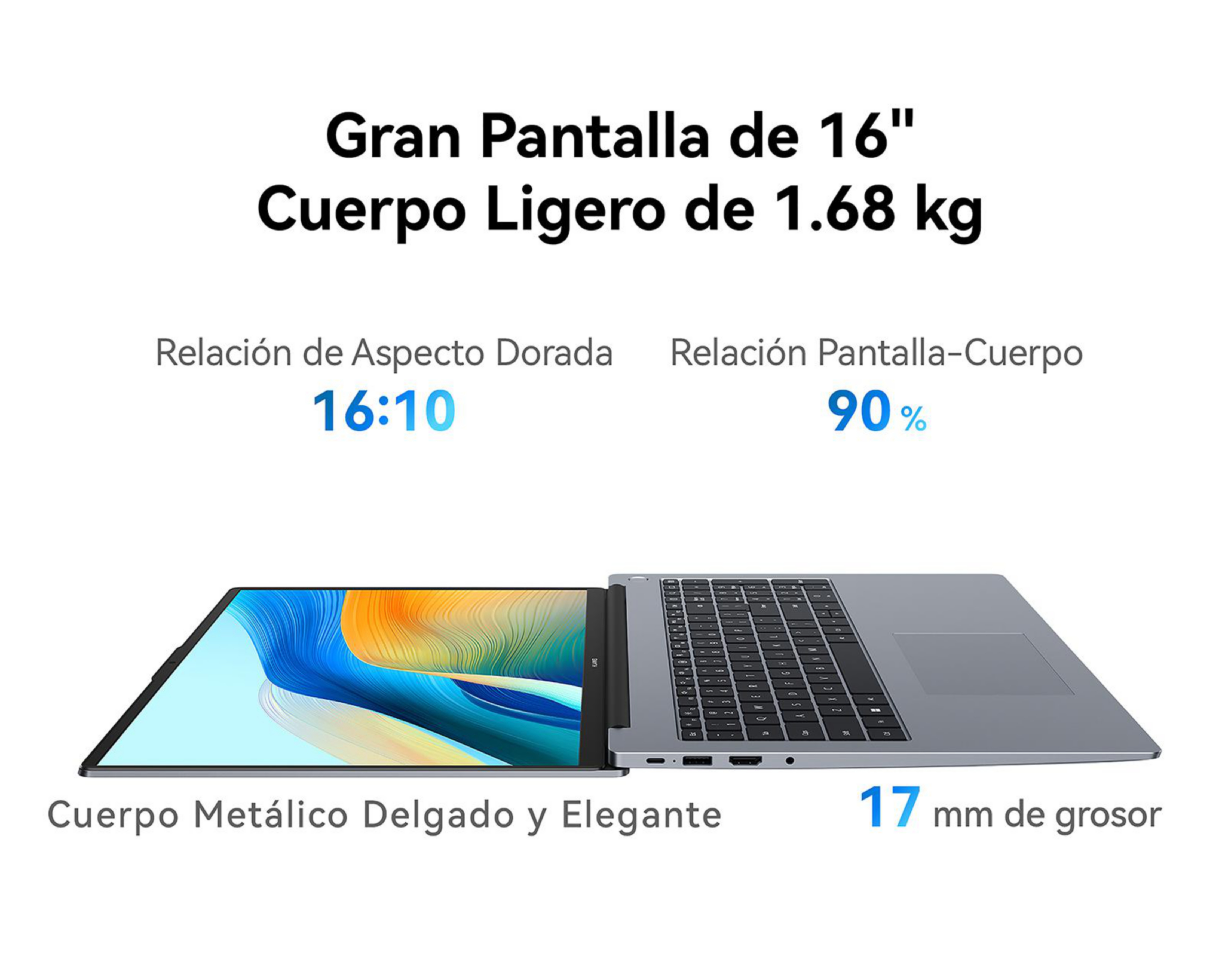 Foto 4 pulgar | Laptop Huawei MateBook D16 16 Pulgadas Windows 11 Intel Core i5 16 GB RAM 1 TB SSD Plateado