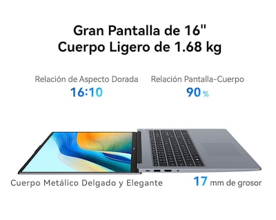 Foto 3 | Laptop Huawei MateBook D16 16 Pulgadas Windows 11 Intel Core i5 16 GB RAM 1 TB SSD Plateado