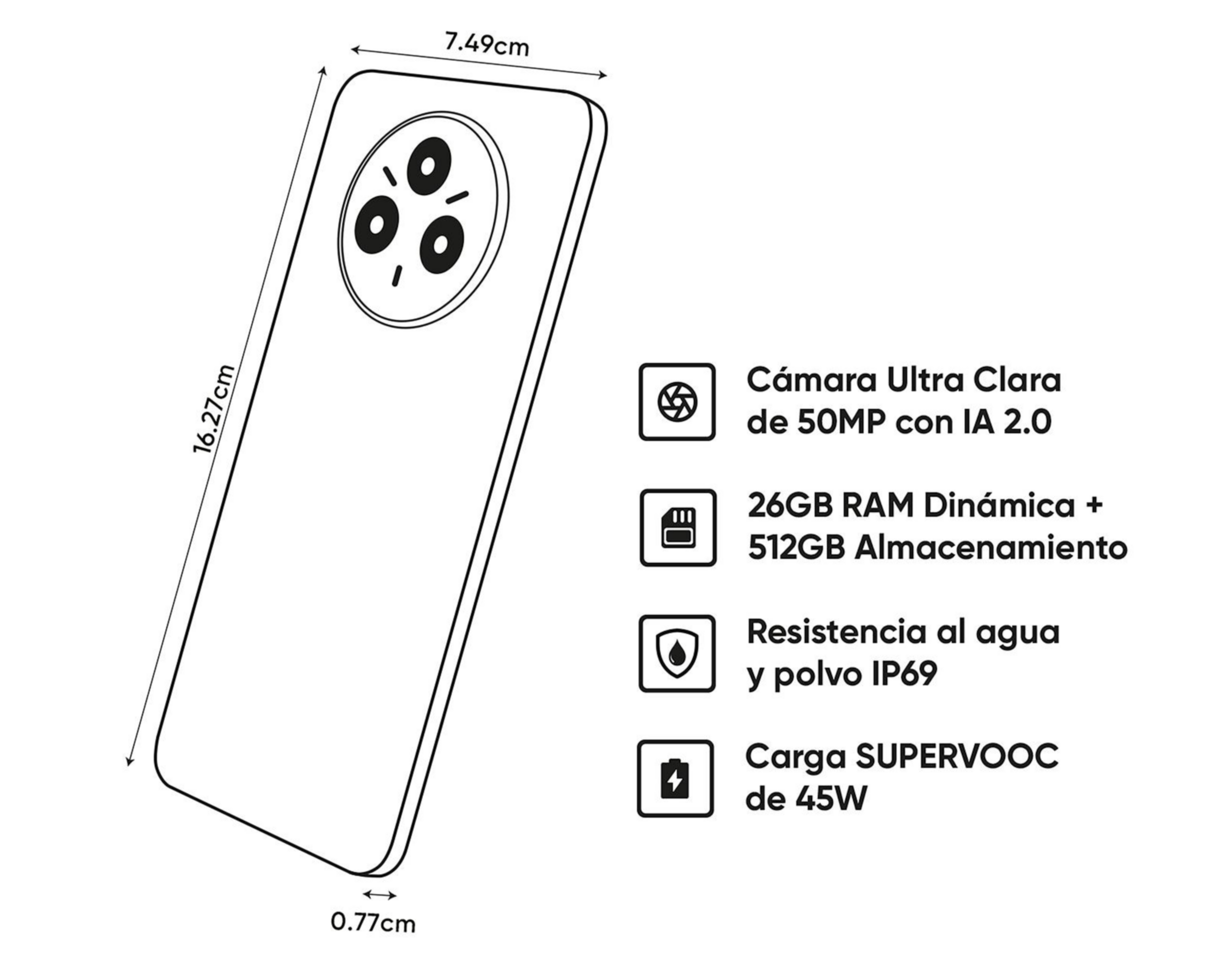 Foto 10 pulgar | Telcel Realme 14 Pro 5G 256 GB Blanco