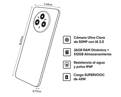 Foto 9 | Telcel Realme 14 Pro 5G 256 GB Blanco