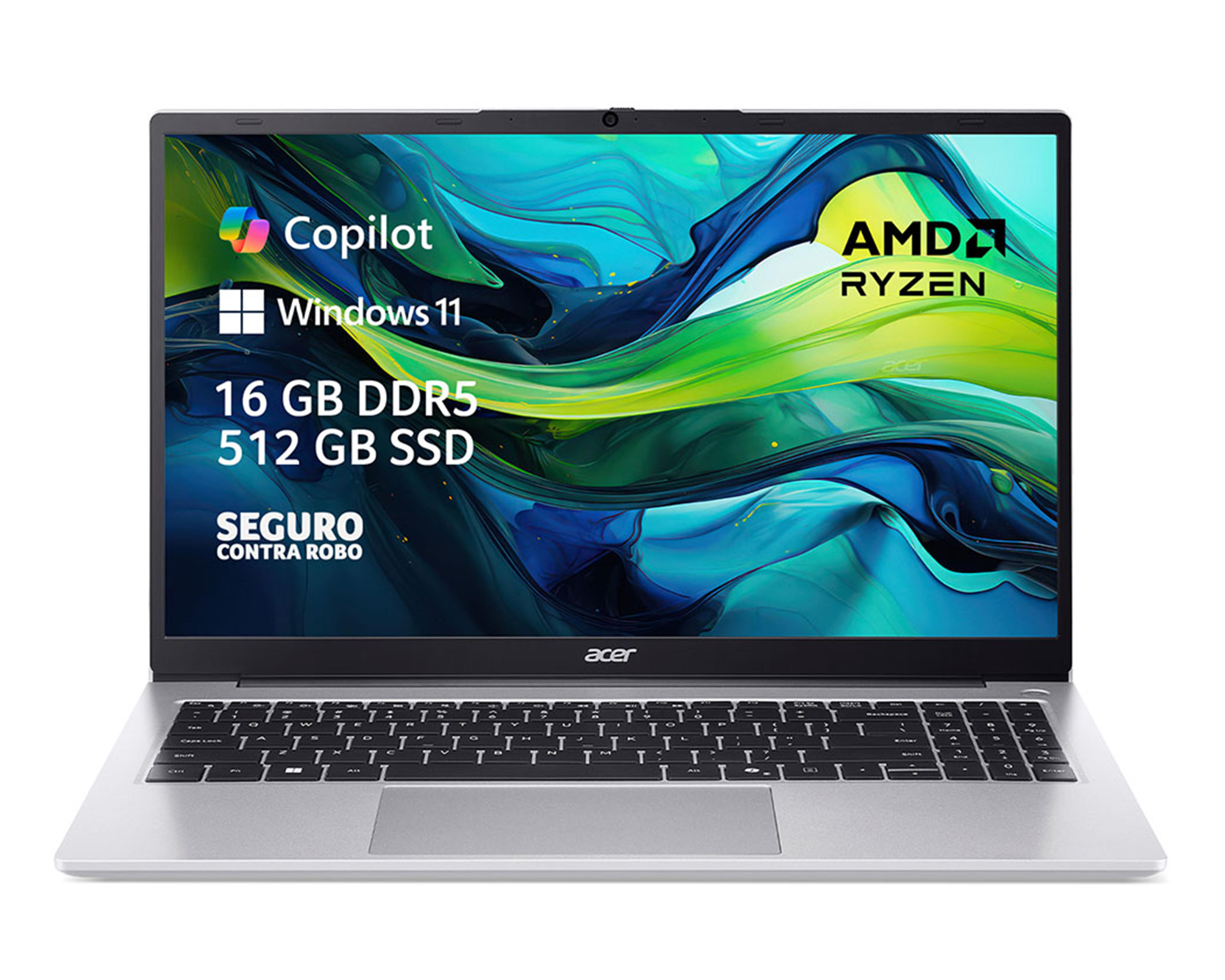 Foto 2 pulgar | Laptop Acer Aspire Lite AL15-41P-R03U 15.6 Pulgadas Windows Home 11 AMD Ryzen 7 AMD Radeon 16 GB RAM 512 GB SSD Pla