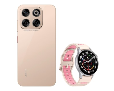 Foto 1 | Telcel ZTE Axon 70 256 GB Dorado + Smartwatch