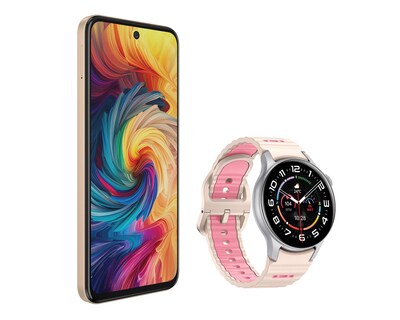 Foto 3 | Telcel ZTE Axon 70 256 GB Dorado + Smartwatch