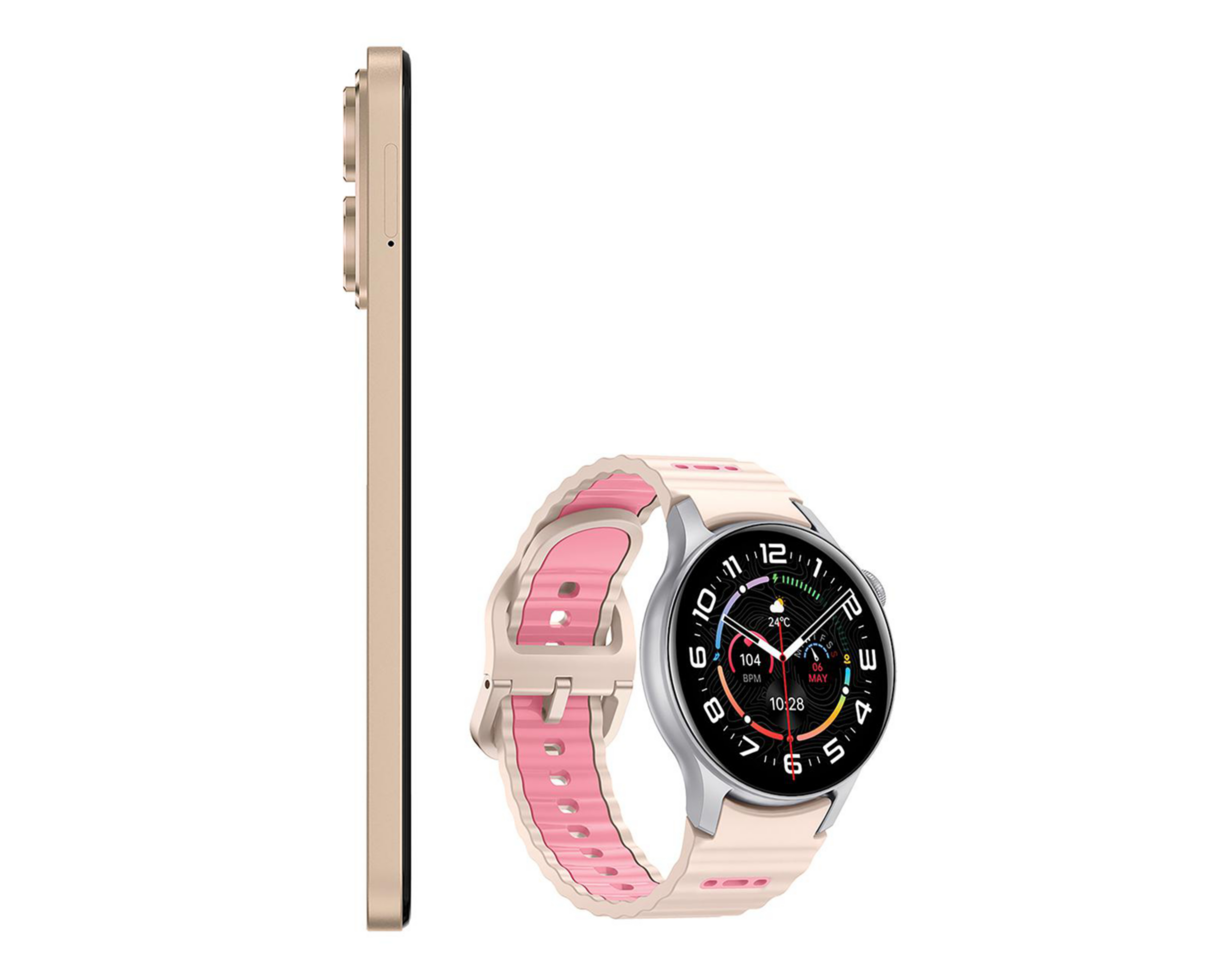 Foto 5 | Telcel ZTE Axon 70 256 GB Dorado + Smartwatch