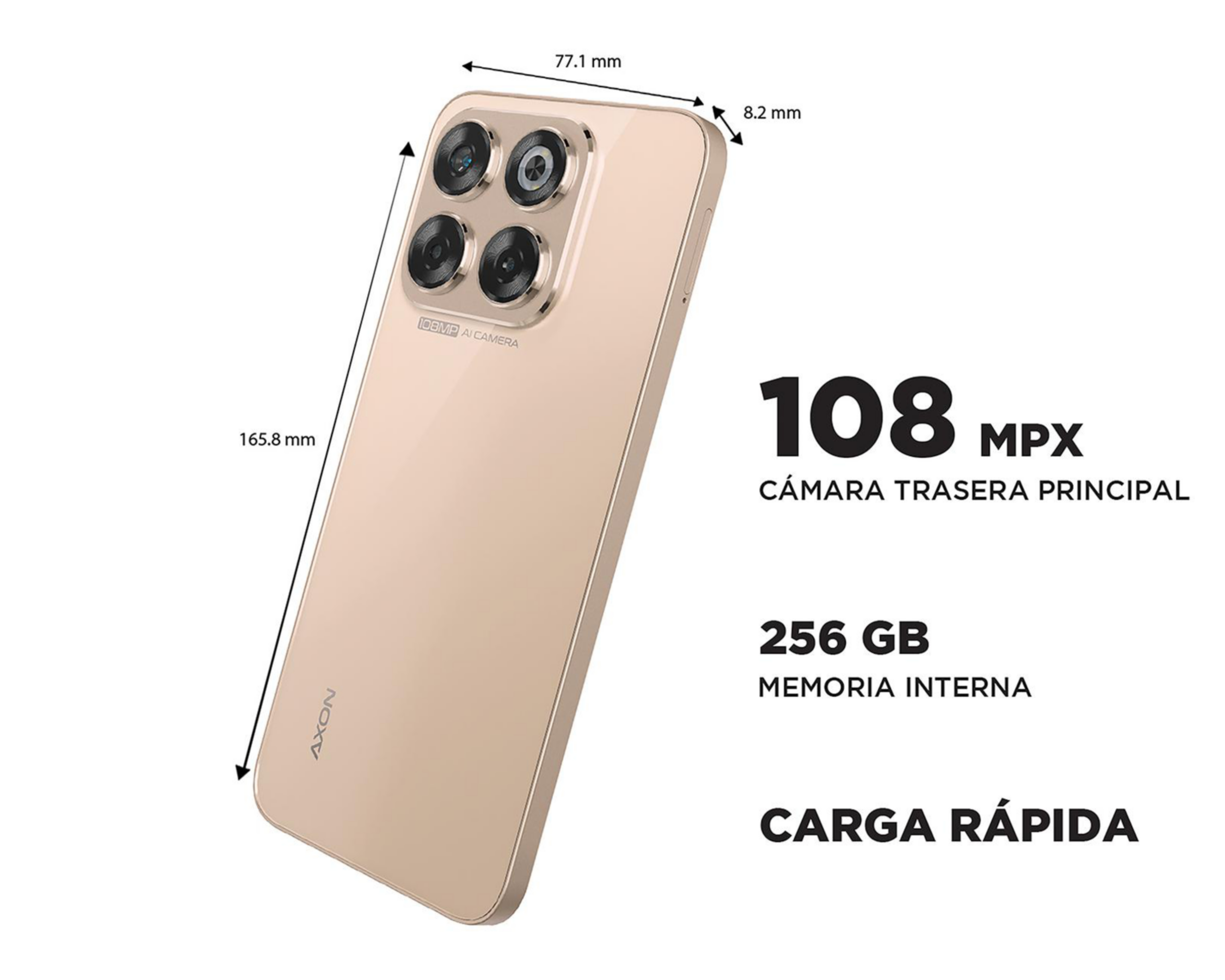 Foto 8 | Telcel ZTE Axon 70 256 GB Dorado + Smartwatch