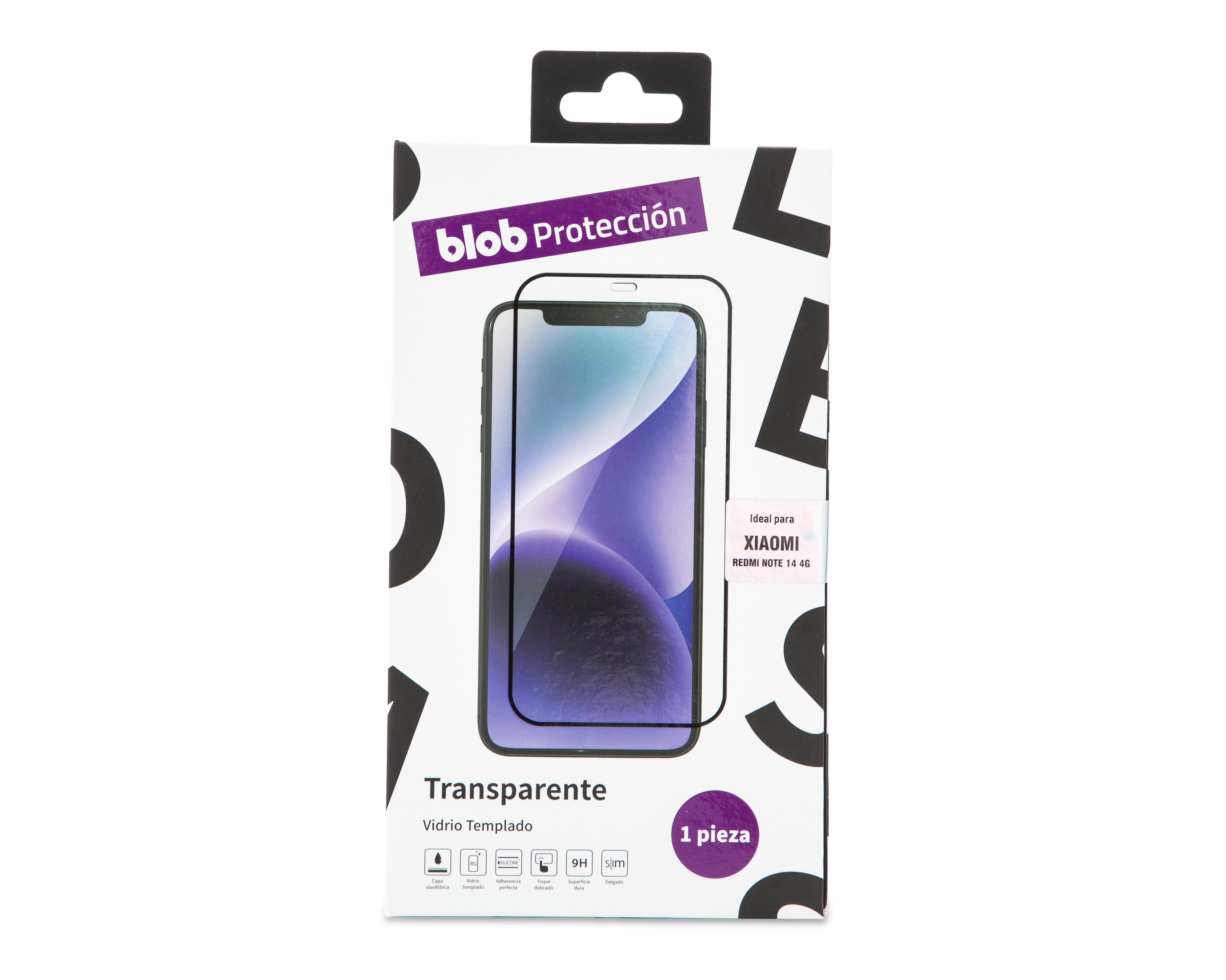 Foto 2 pulgar | Protector de Vidrio Templado Blob para Xiaomi Note 14