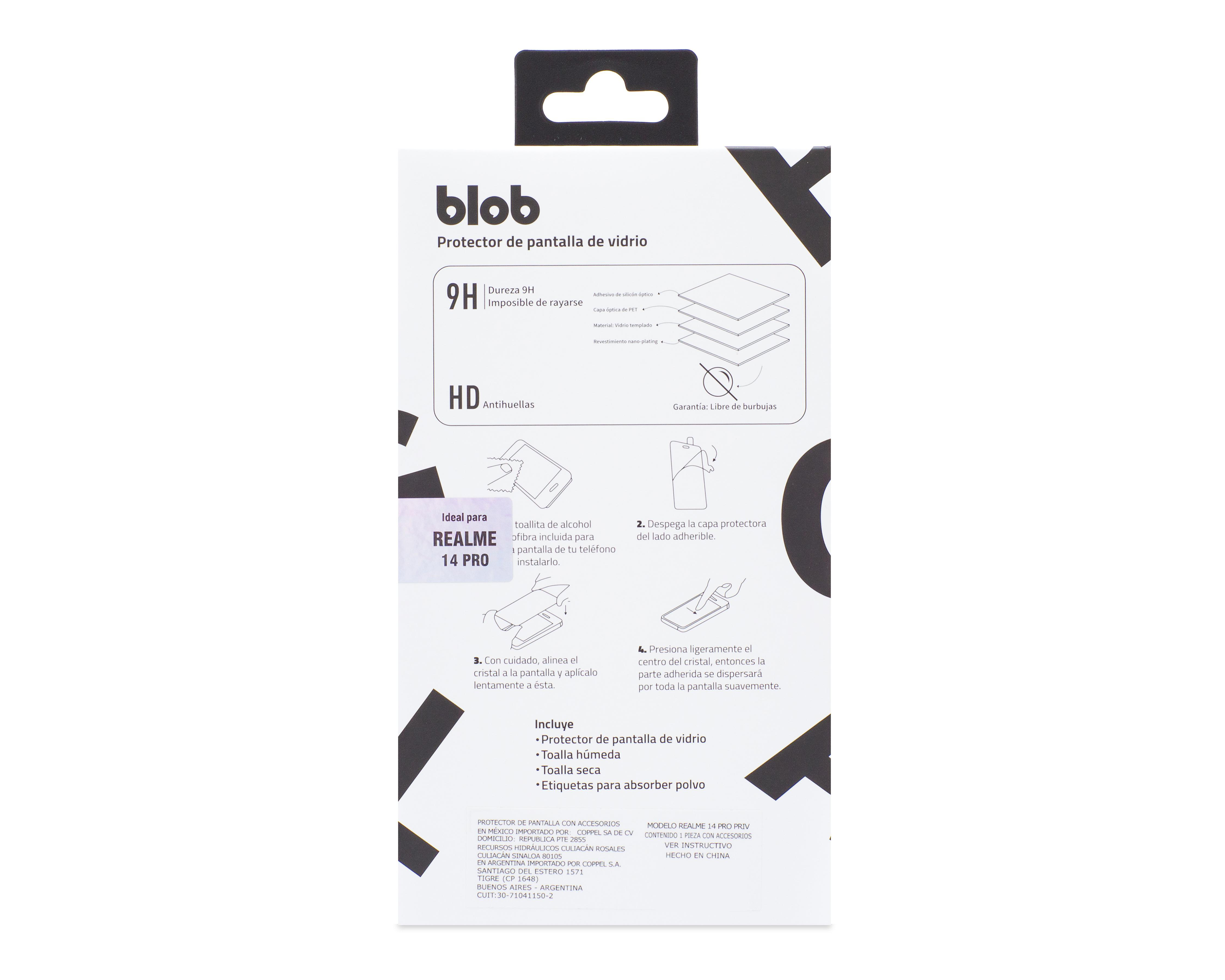 Foto 3 pulgar | Protector de Pantalla de Vidrio Templado Blob para Realme 14 Pro