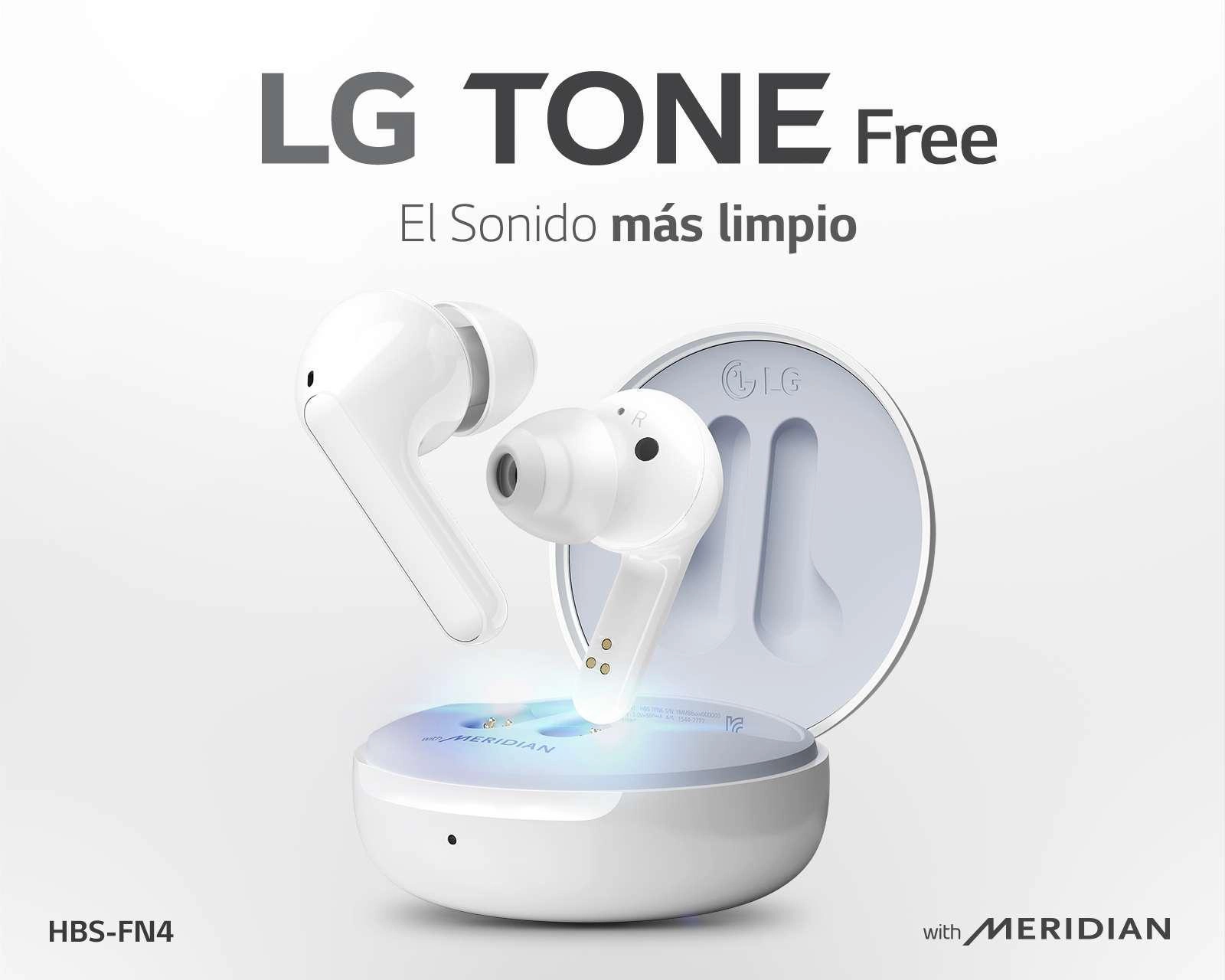 Foto 2 pulgar | Audífonos Inalámbricos LG con Geles para Oído Hipoalergénicos de Grado Médico y Bluetooth Tone Free FN4 Blancos