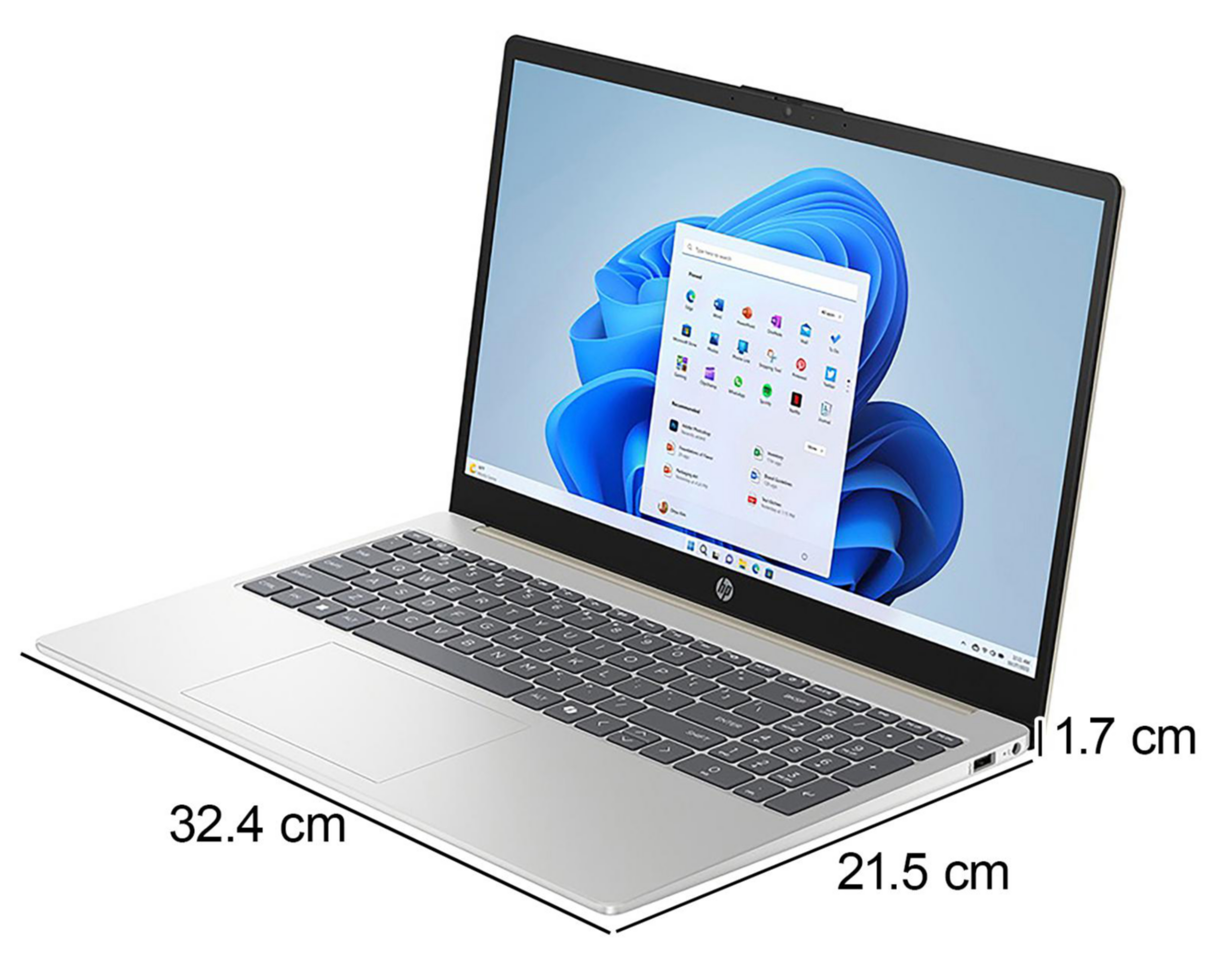 Foto 7 pulgar | Laptop HP 15-FD0236LA 15.6 Pulgadas Windows 11 Intel Core i3 8 GB RAM 512 GB SSD Dorada