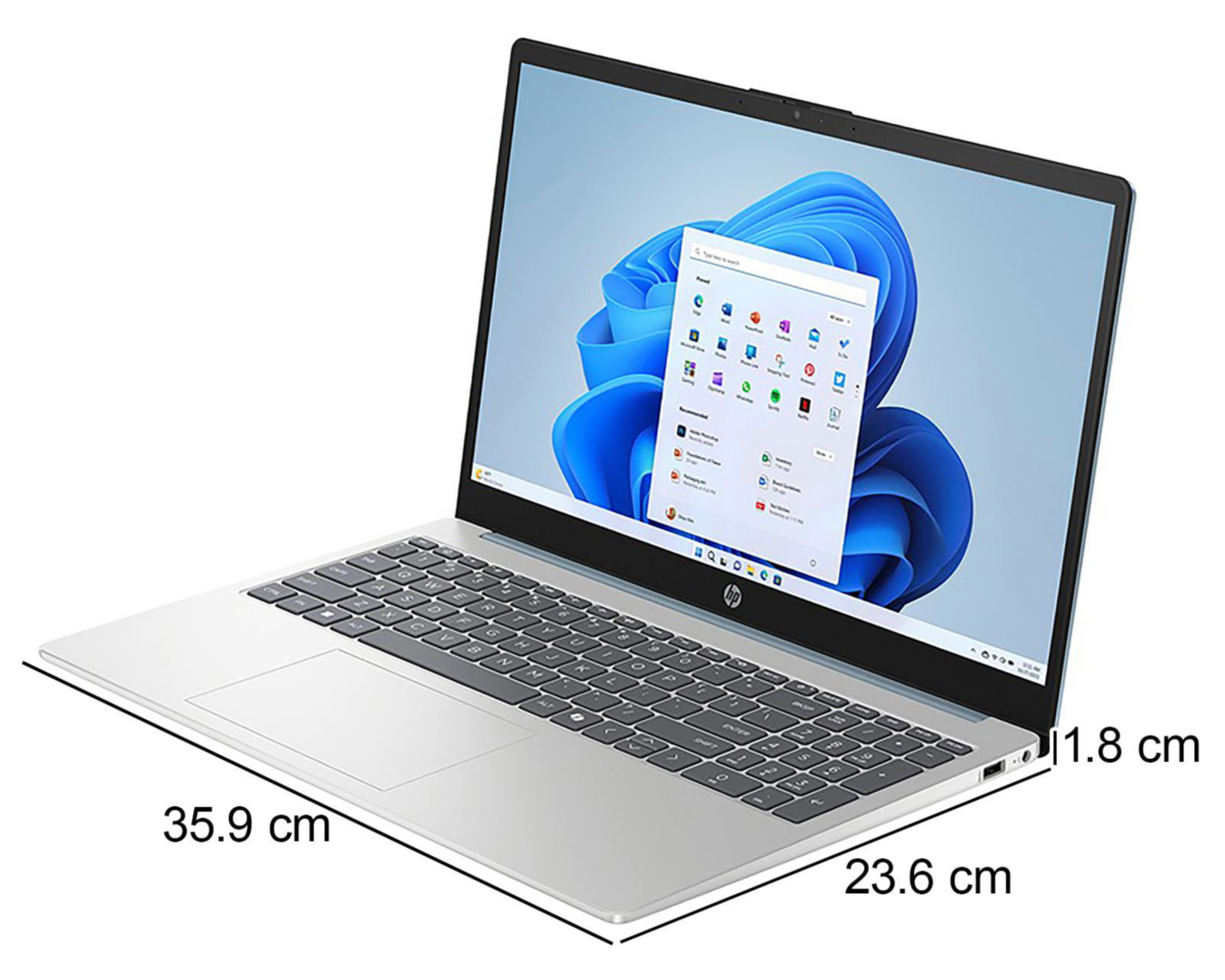 Foto 8 pulgar | Laptop HP 15-FC0230LA 15.6 Pulgadas Windows 11 Home AMD Ryzen 8 GB RAM 512 GB SSD Azul