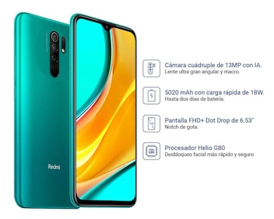 Foto 5 | Telcel Xiaomi Redmi 9 64 GB Verde