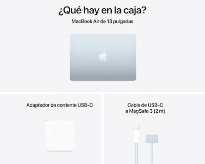 Foto 3 | MacBook Air M4 13 Pulgadas 16 GB RAM 256 SSD 8 GPU Azul Cielo