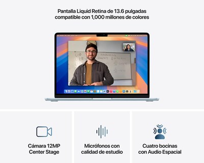 Foto 6 | MacBook Air M4 13 Pulgadas 16 GB RAM 256 SSD 8 GPU Azul Cielo