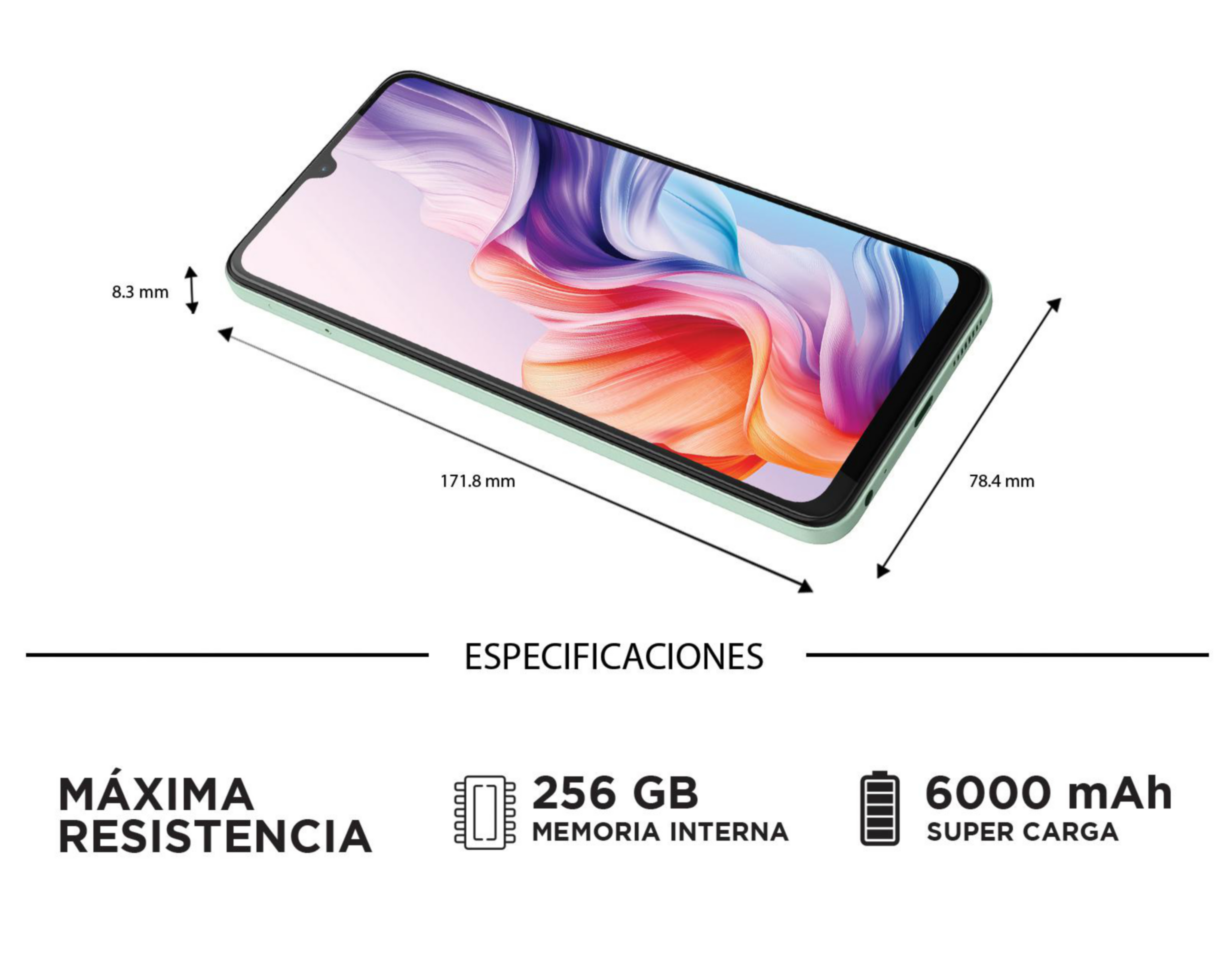 Foto 8 | Telcel ZTE Blade V70 Max 256 GB Verde