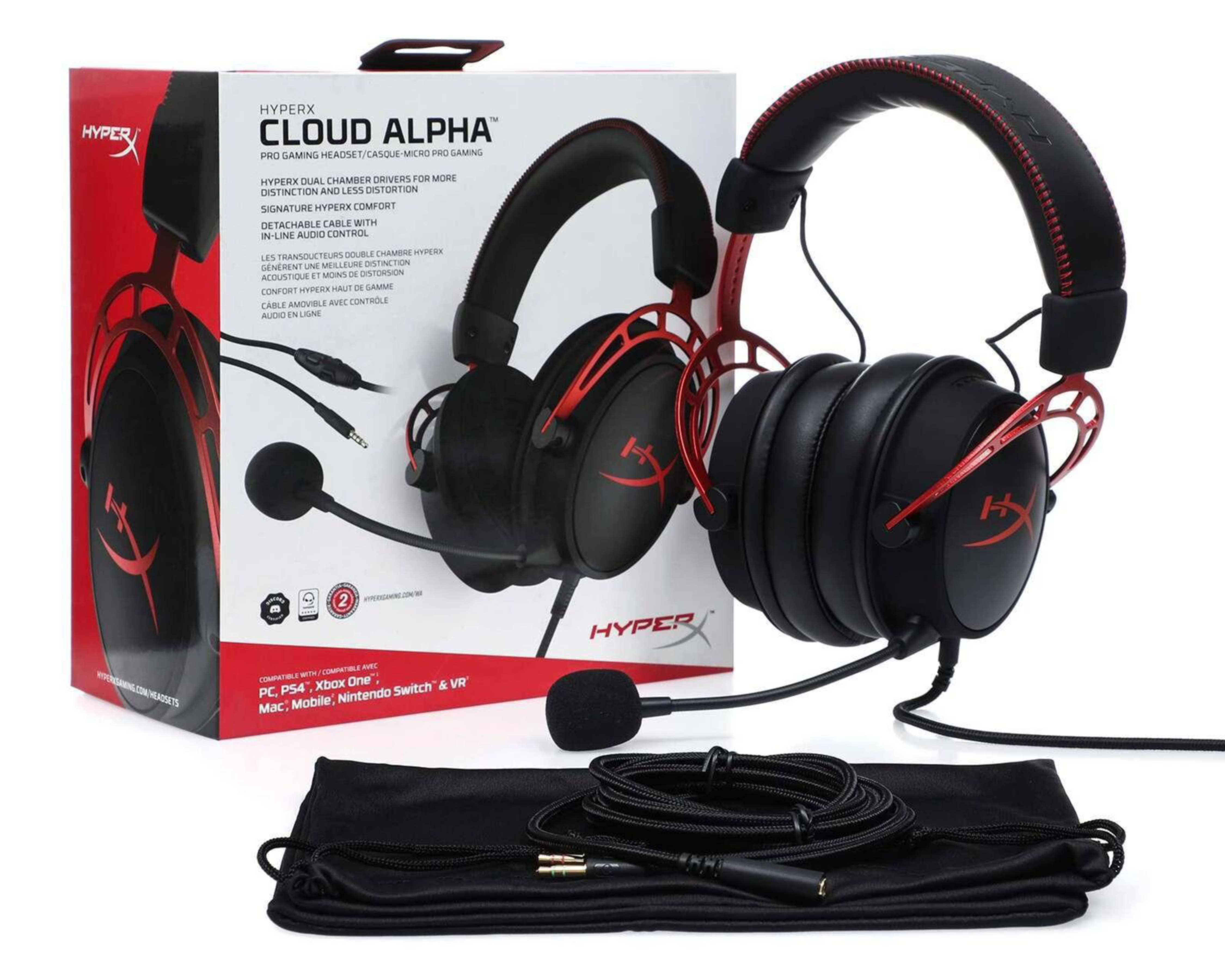 Foto 5 pulgar | Audífonos de Diadema Hyperx con Manos Libres HX-HSCA-RD/AM