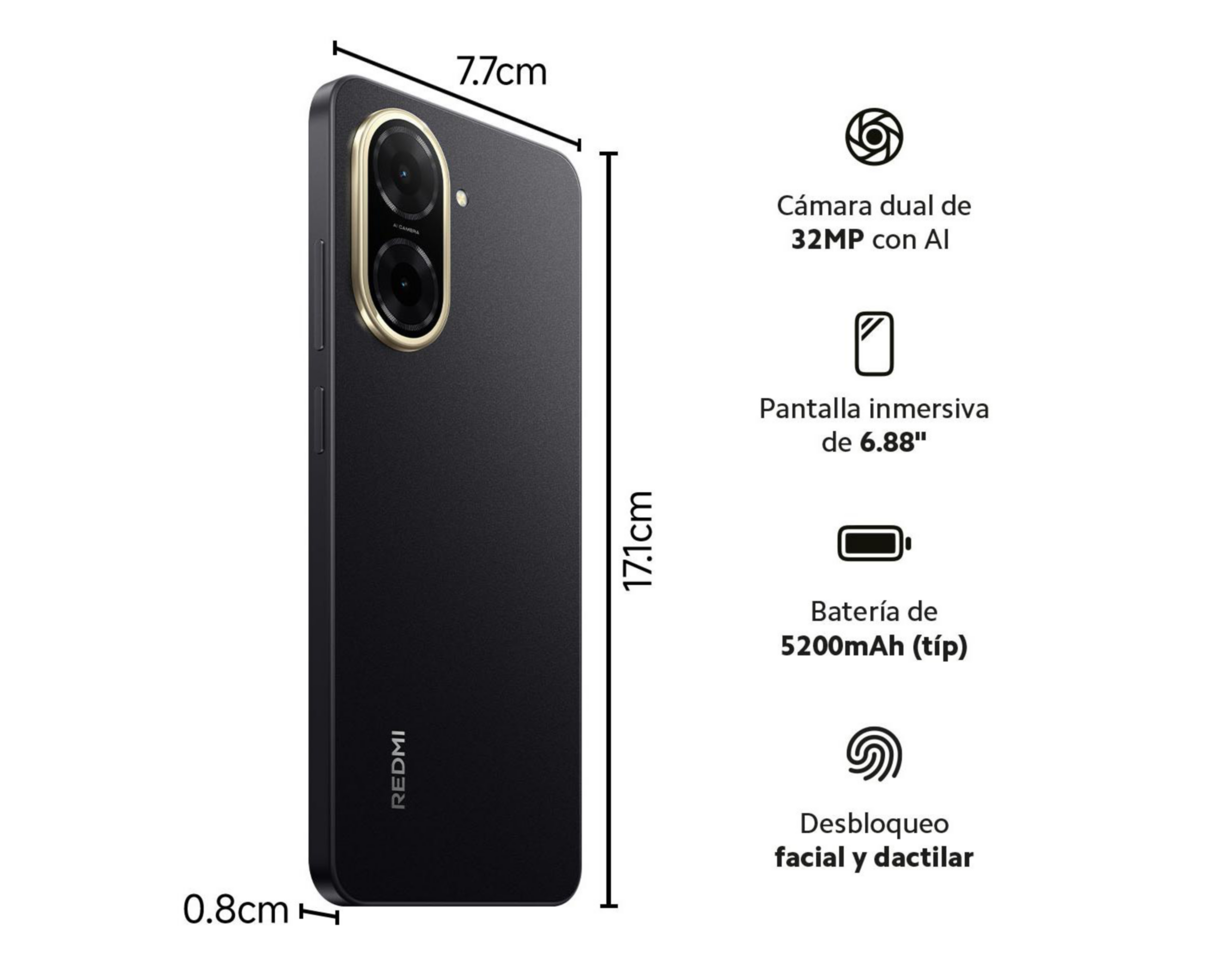 Foto 11 pulgar | Telcel Xiaomi Redmi A5 64 GB Negro