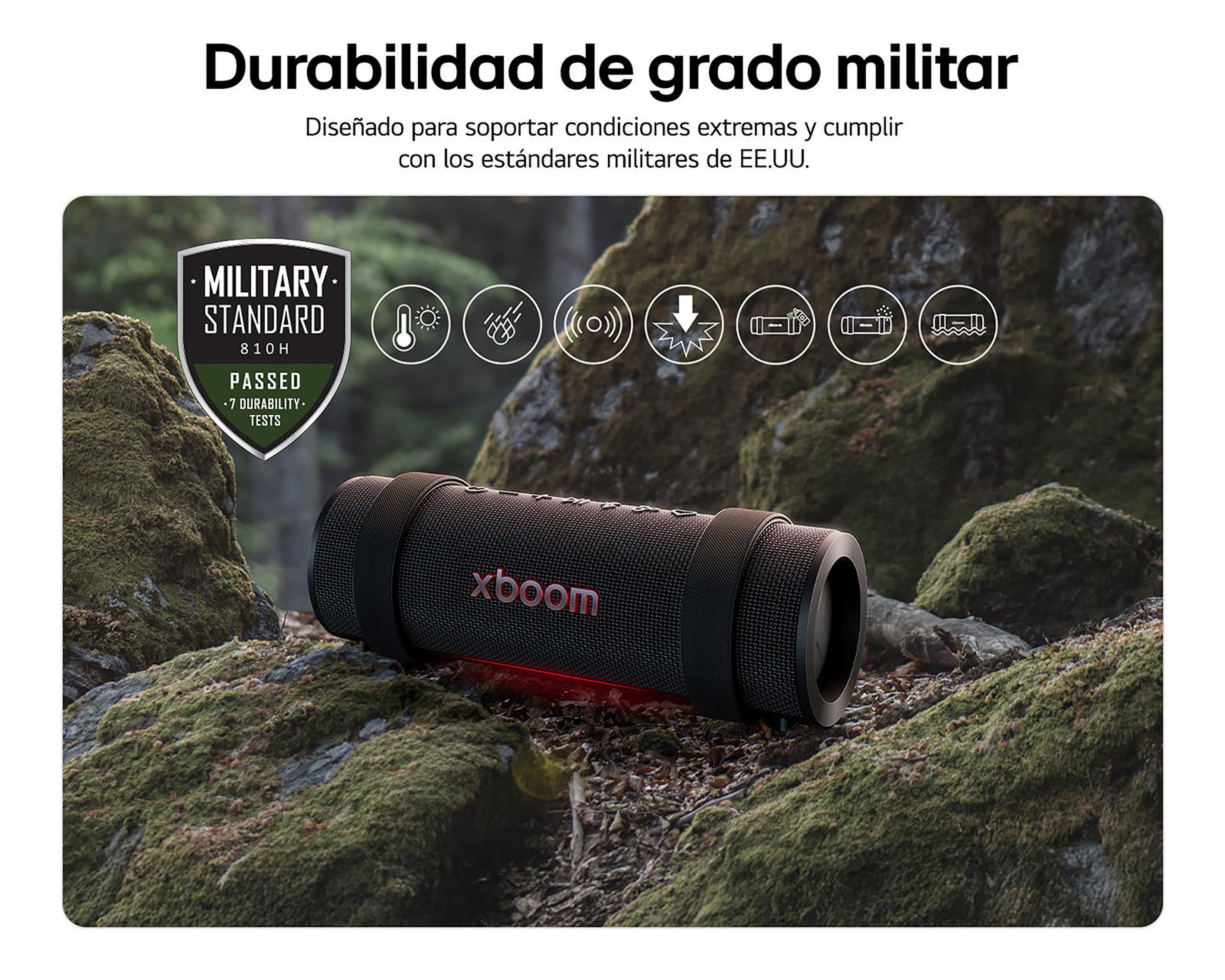 Foto 9 pulgar | Bocina Bluetooth LG Xboom Grab by will.i.am 30 W Resistente al Agua