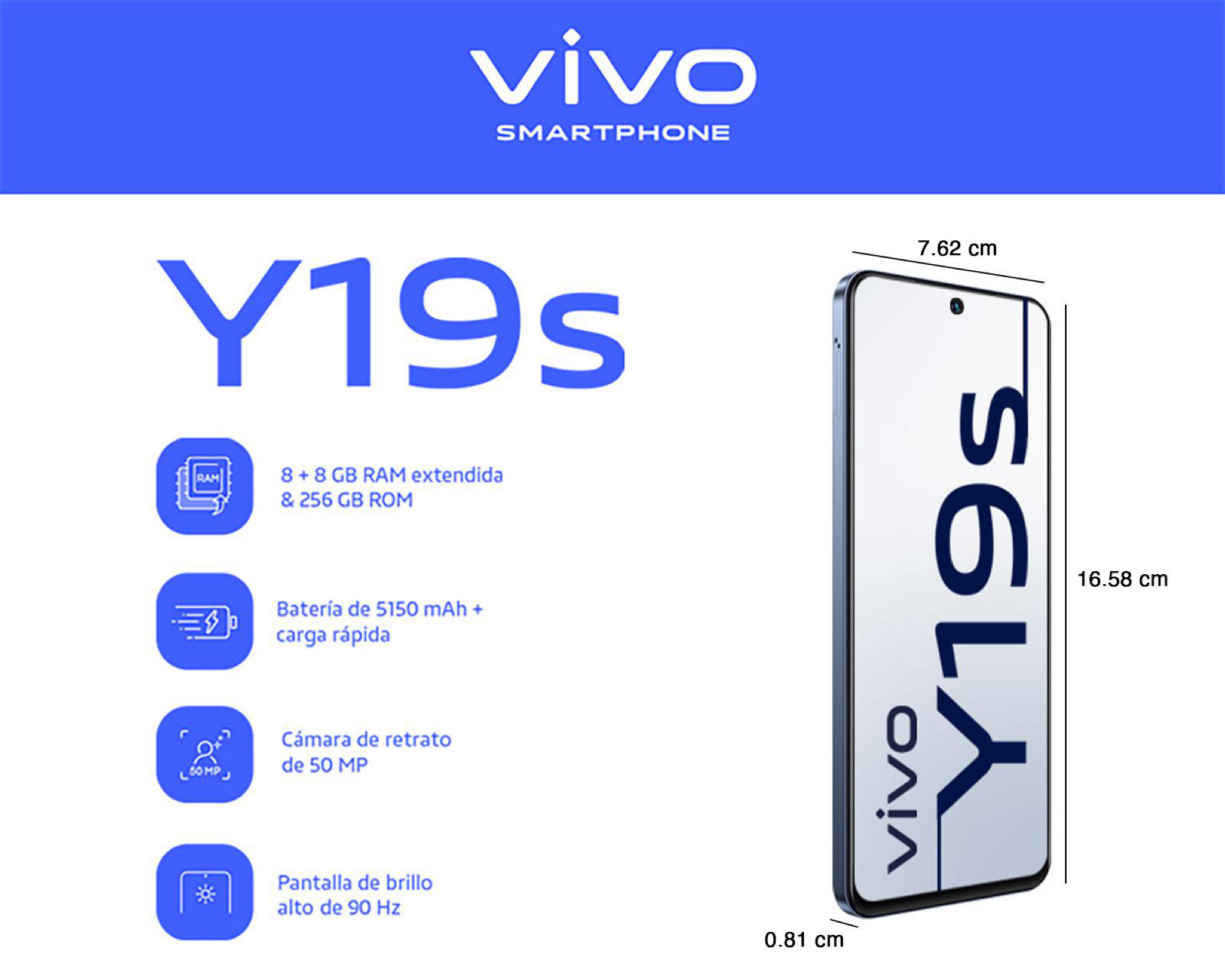 Foto 9 pulgar | Telcel vivo Y19S 256 GB Negro