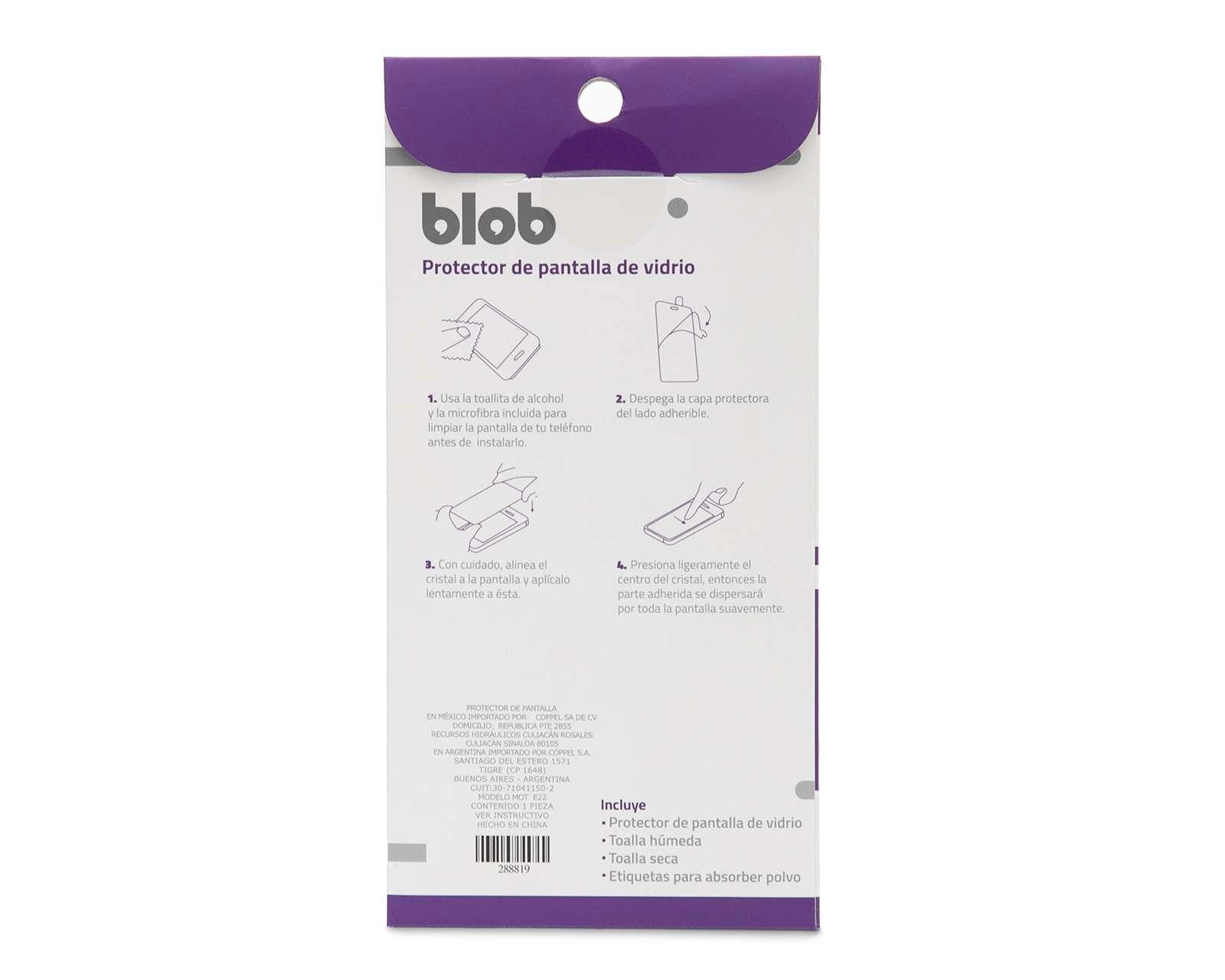 Foto 3 pulgar | Protector de Pantalla Blob para Motorola Moto E22