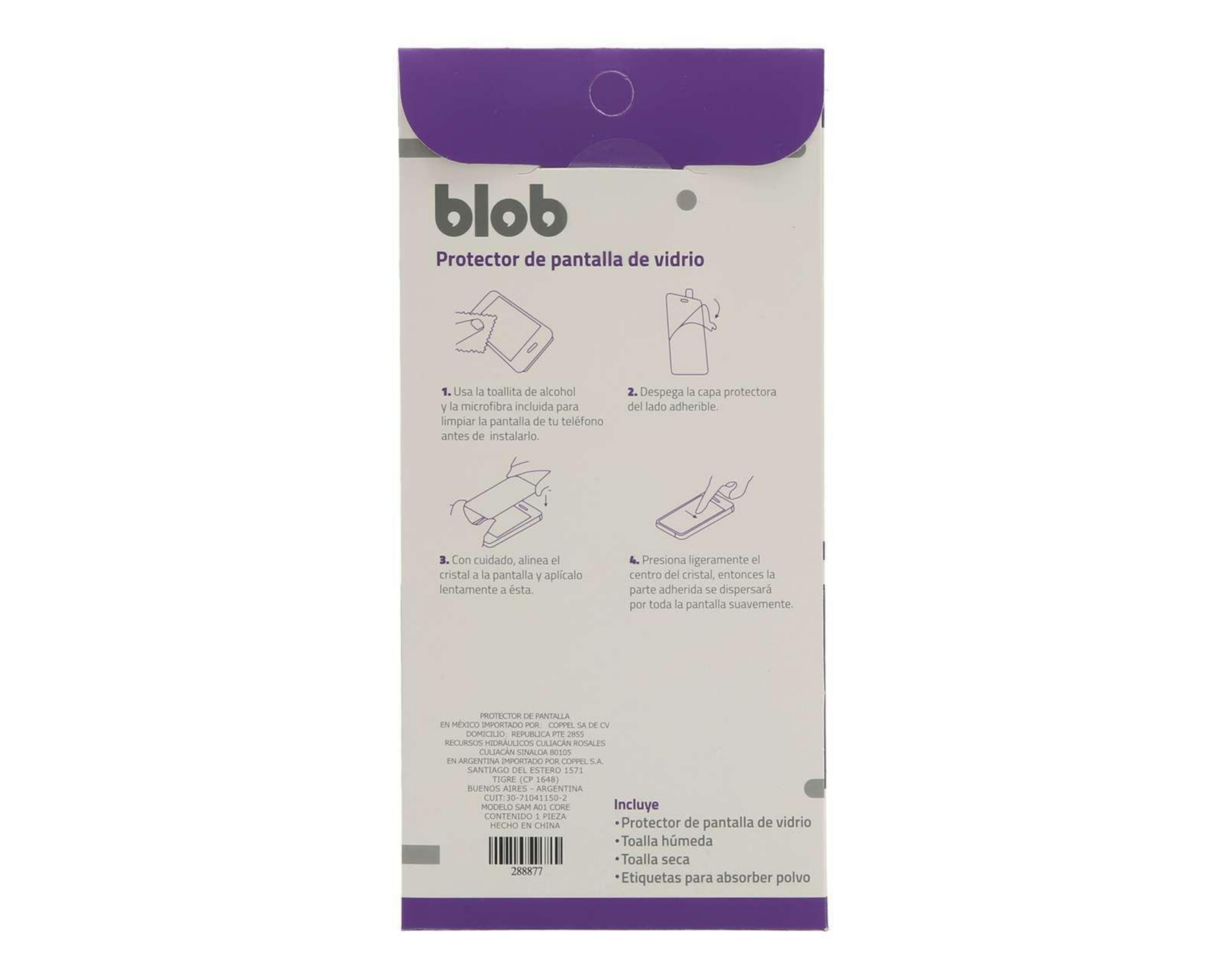 Foto 3 pulgar | Protector de Pantalla Blob para Samsung A01 Core