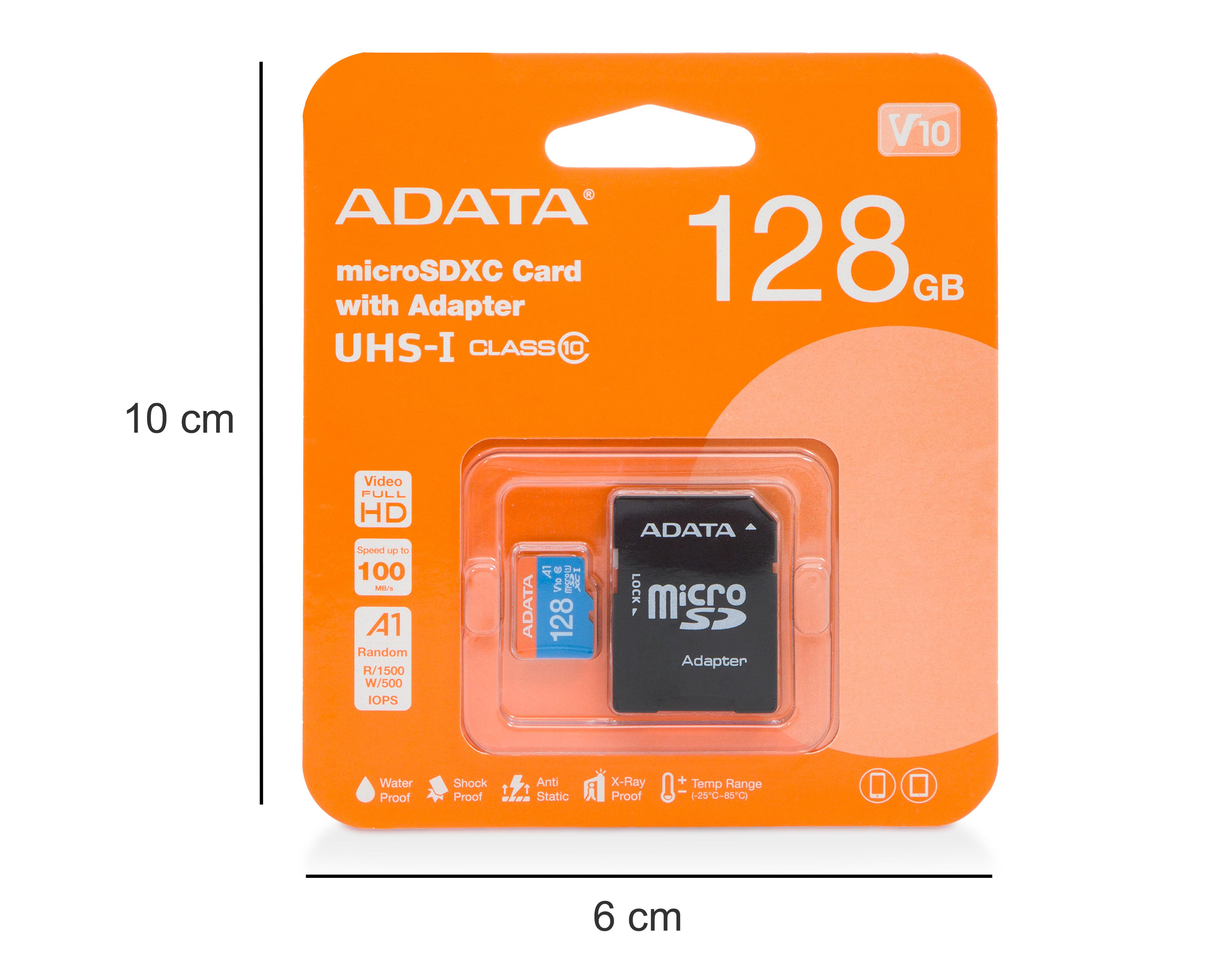 Foto 6 pulgar | Memoria MicroSD con Adaptador Adata 128 GB Clase 10