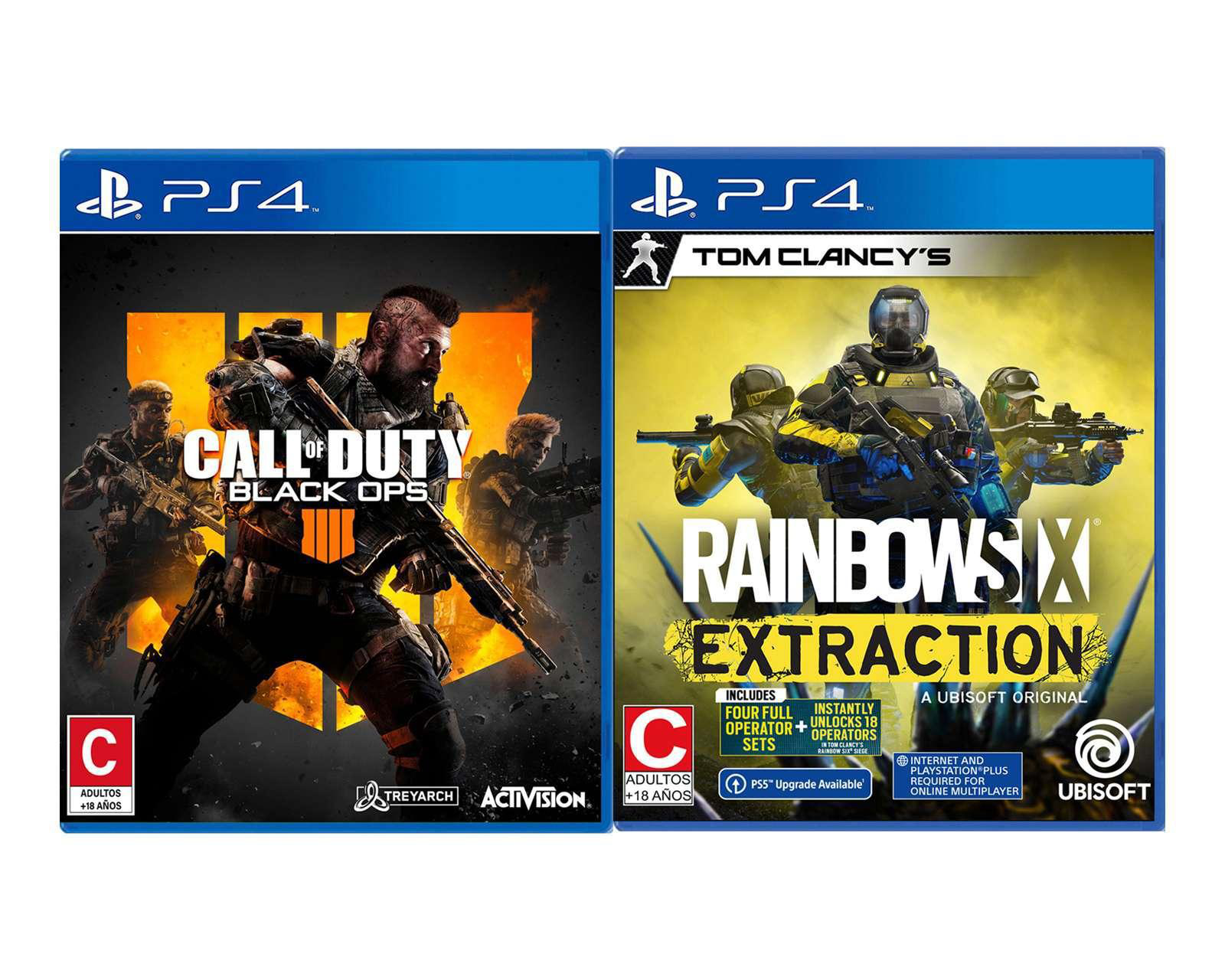 Foto 2 pulgar | Call of Duty: Black Ops 4 y Ranbow Six: Extraction para PlayStation 4