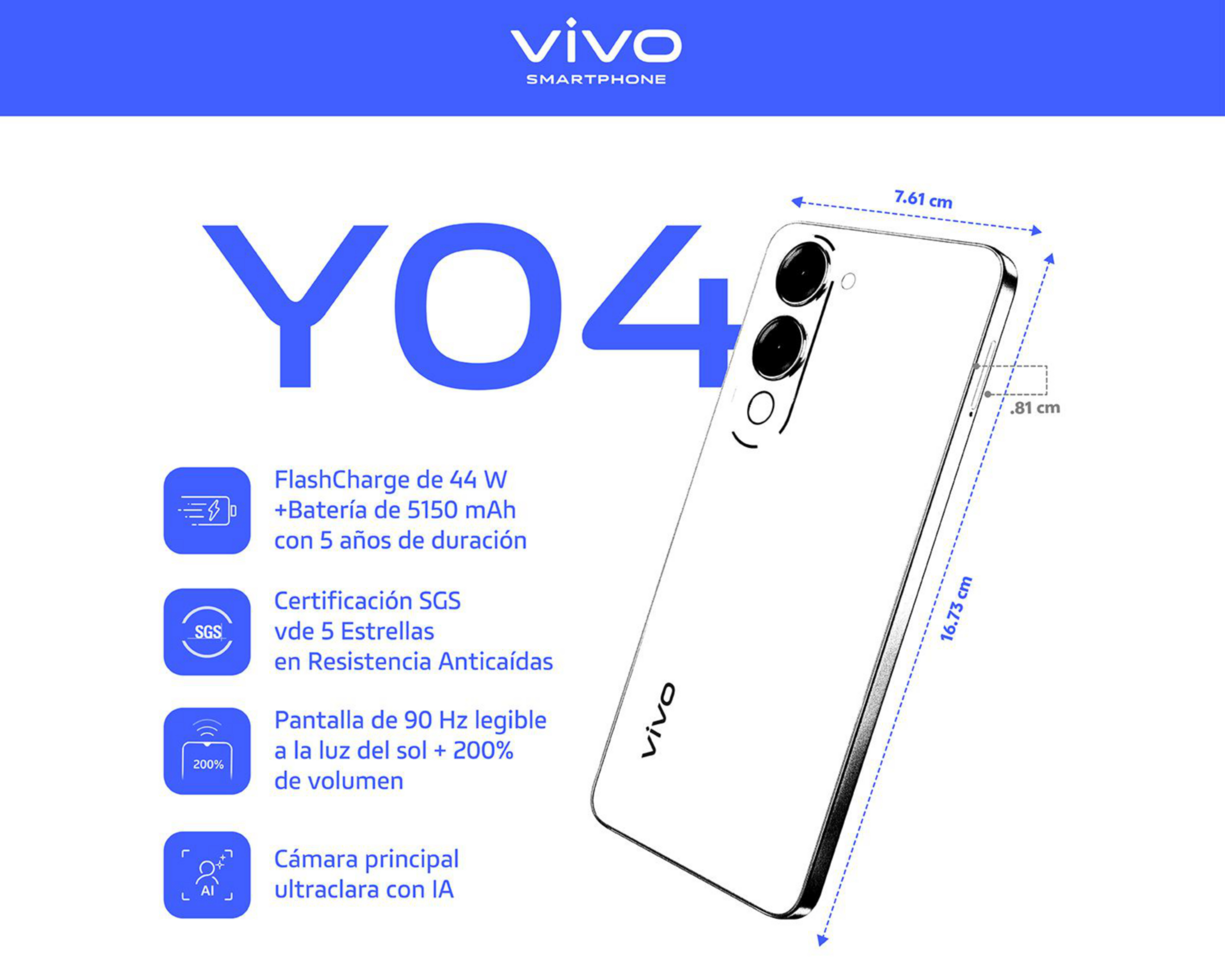 Foto 9 pulgar | Celular vivo Y04 Liberado 256 GB Lavanda Cristal