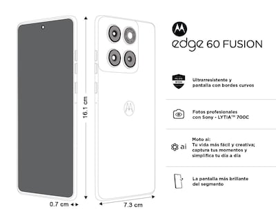 Foto 10 | Celular Motorola Edge 60 Fusion Liberado 256 GB Rosa