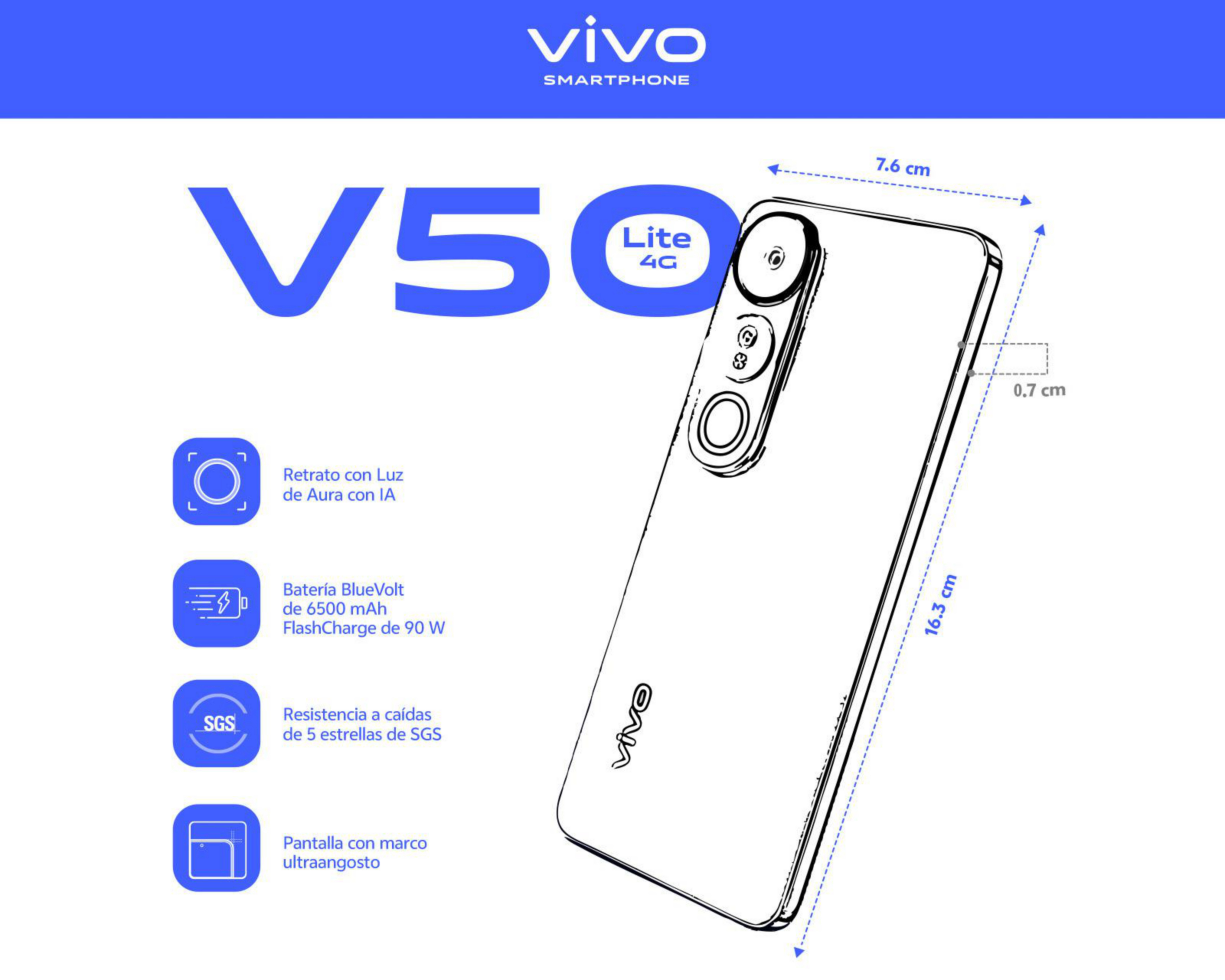 Foto 9 pulgar | AT&T vivo V50 Lite 256 GB Negro