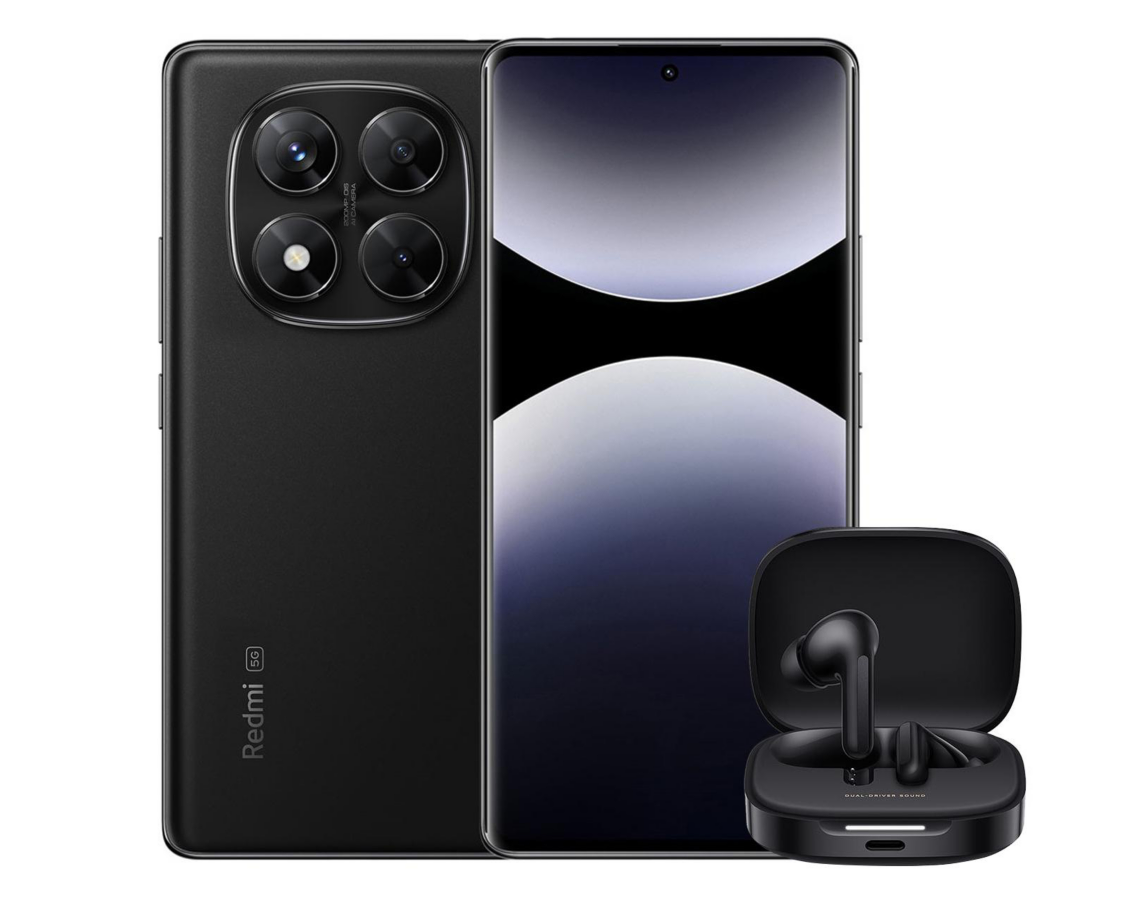 Foto 3 pulgar | AT&T Xiaomi Redmi Note 14 Pro 5G 256 GB Negro + Redmi Buds 6