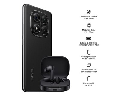 Foto 9 | AT&T Xiaomi Redmi Note 14 Pro 5G 256 GB Negro + Redmi Buds 6