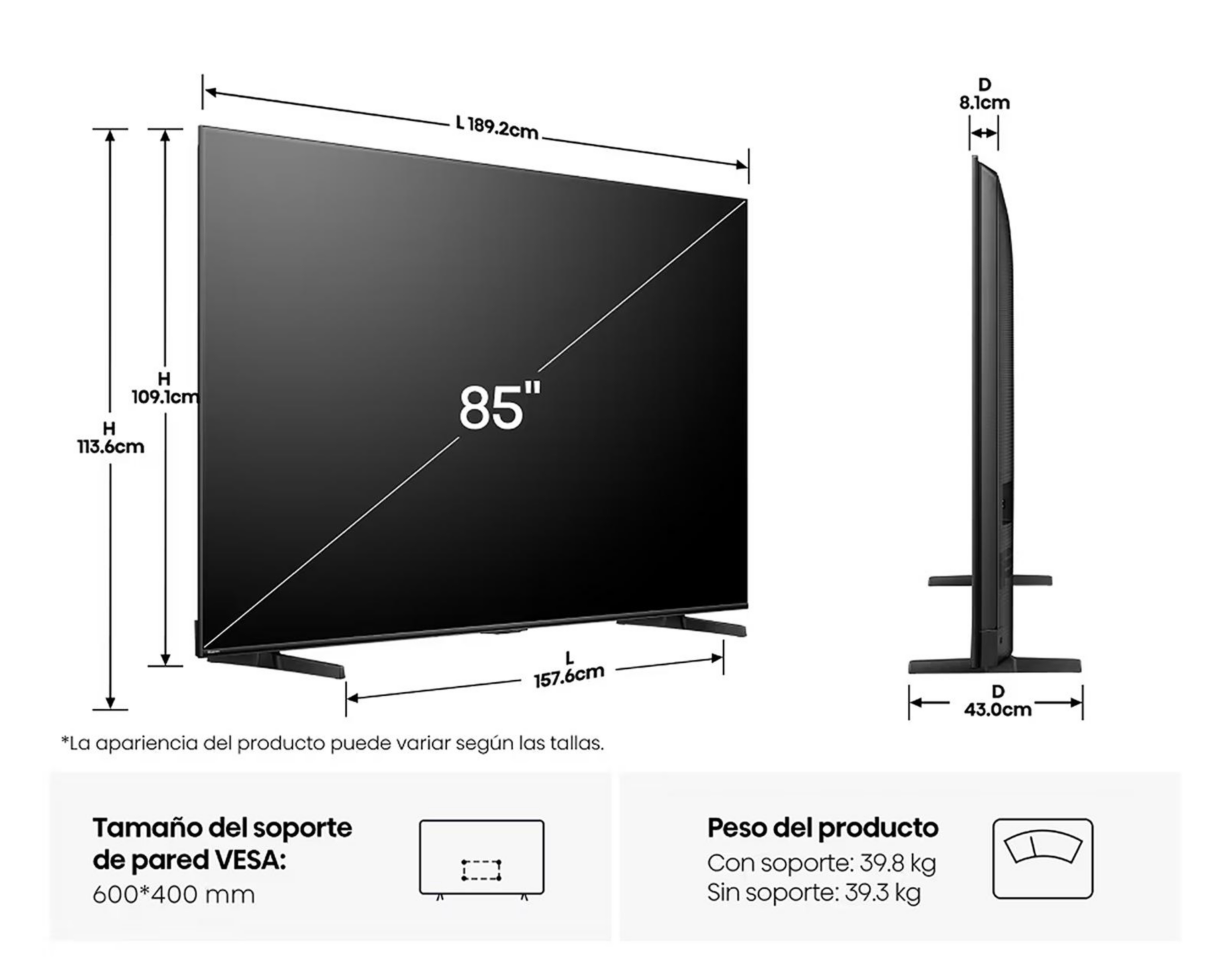 Foto 11 pulgar | Pantalla Smart TV Hisense ULED MiniLED 85 Pulgadas 4K 85U7QG