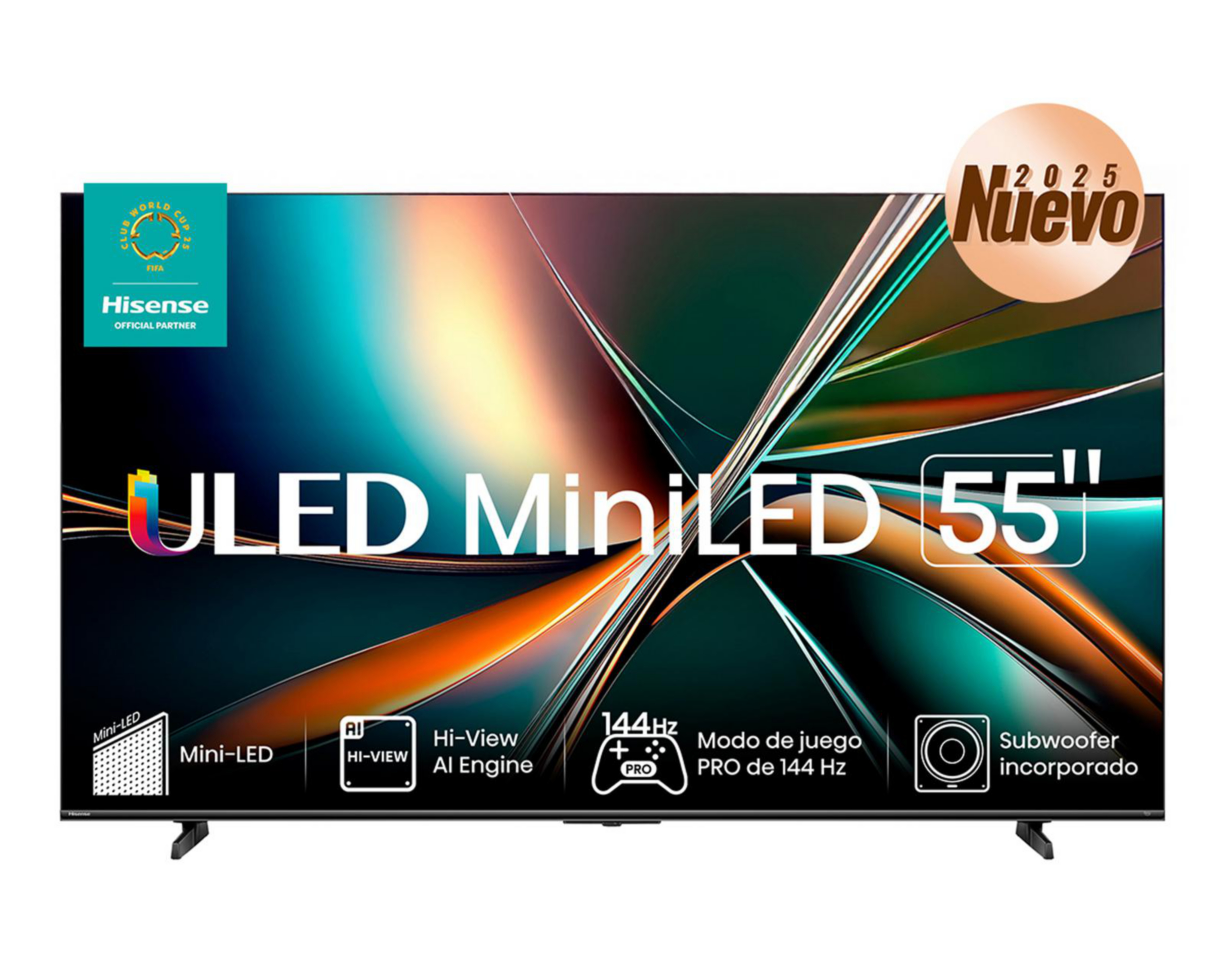 Pantalla Smart TV Hisense ULED MiniLED 55 pulgadas 4K 55U7QG