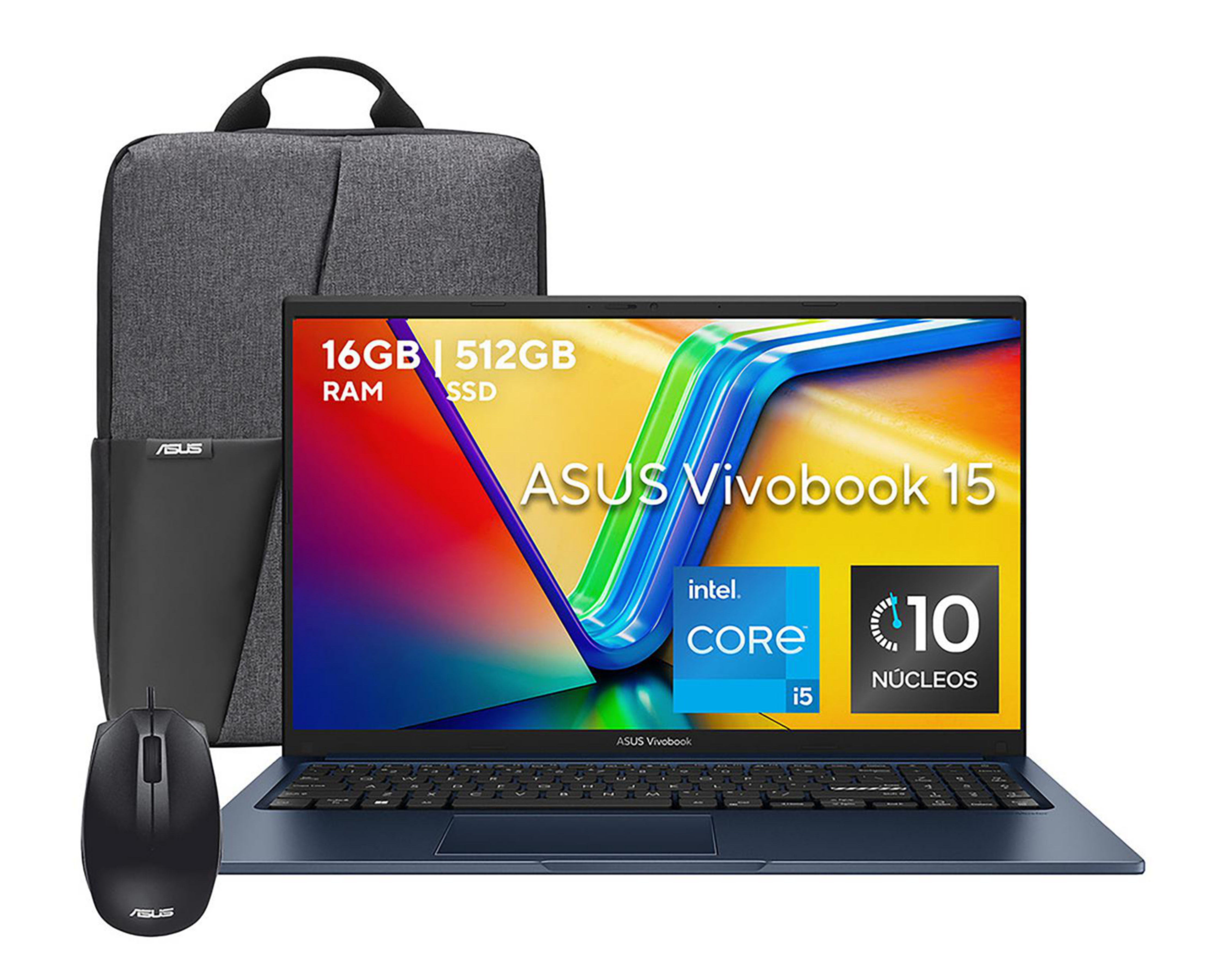 Laptop Asus X1504VA-NJ2536W 15.6 Pulgadas Windows 11 Intel Core i5 16 GB RAM 512 GB SSD Negra