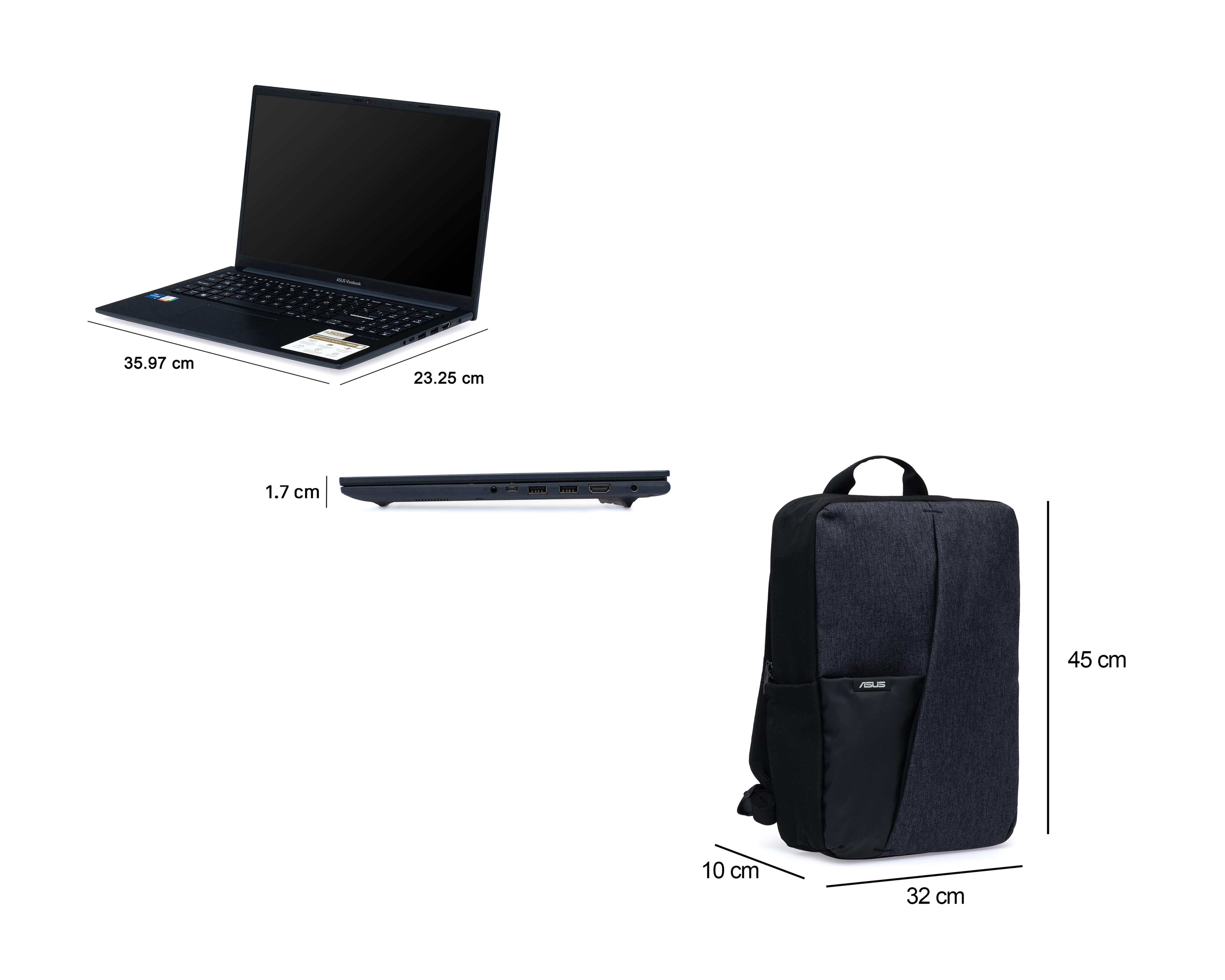Foto 9 pulgar | Laptop Asus X1504VA-NJ2536W 15.6 Pulgadas Windows 11 Intel Core i5 16 GB RAM 512 GB SSD Negra